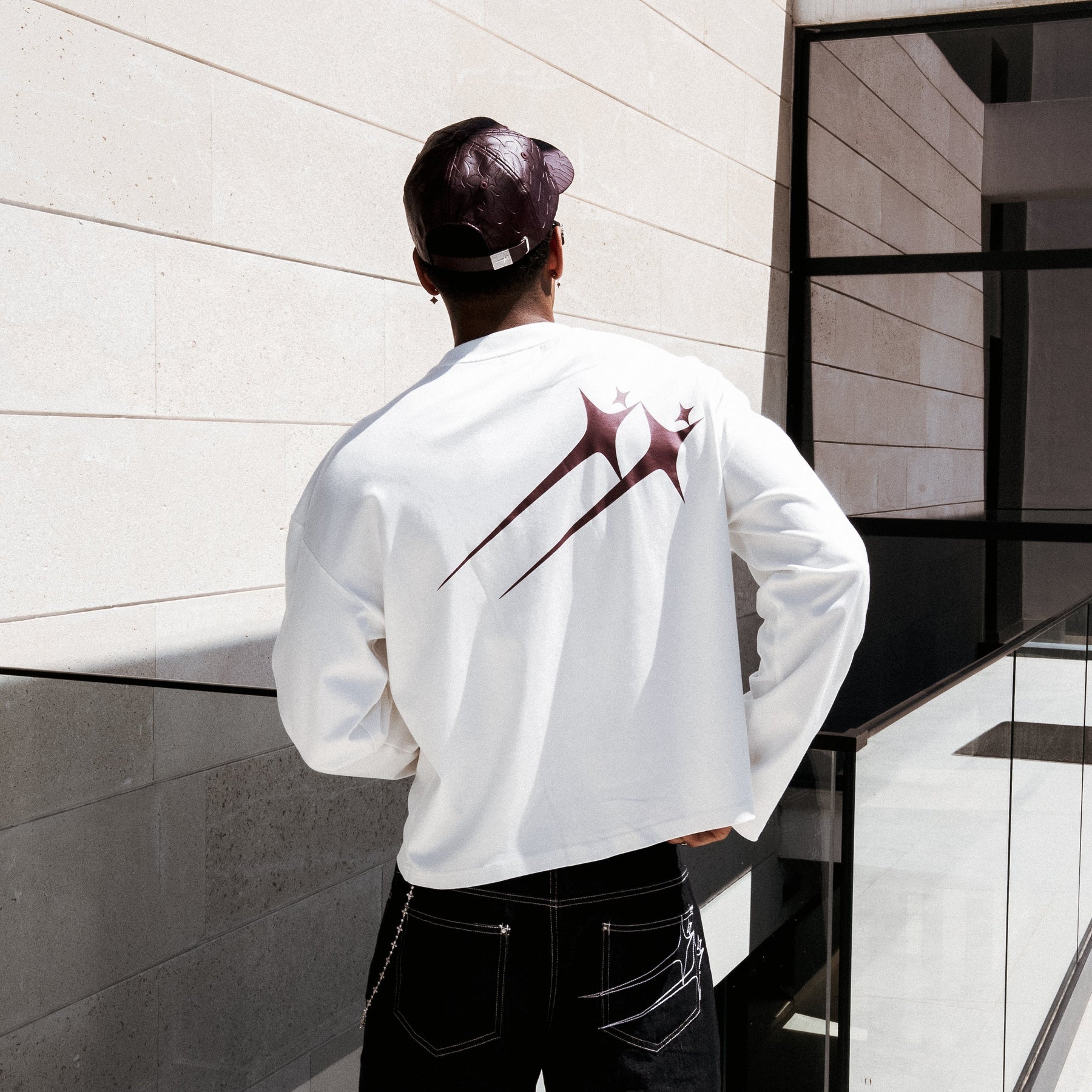 Long sleeve Twin Stars - Blanc