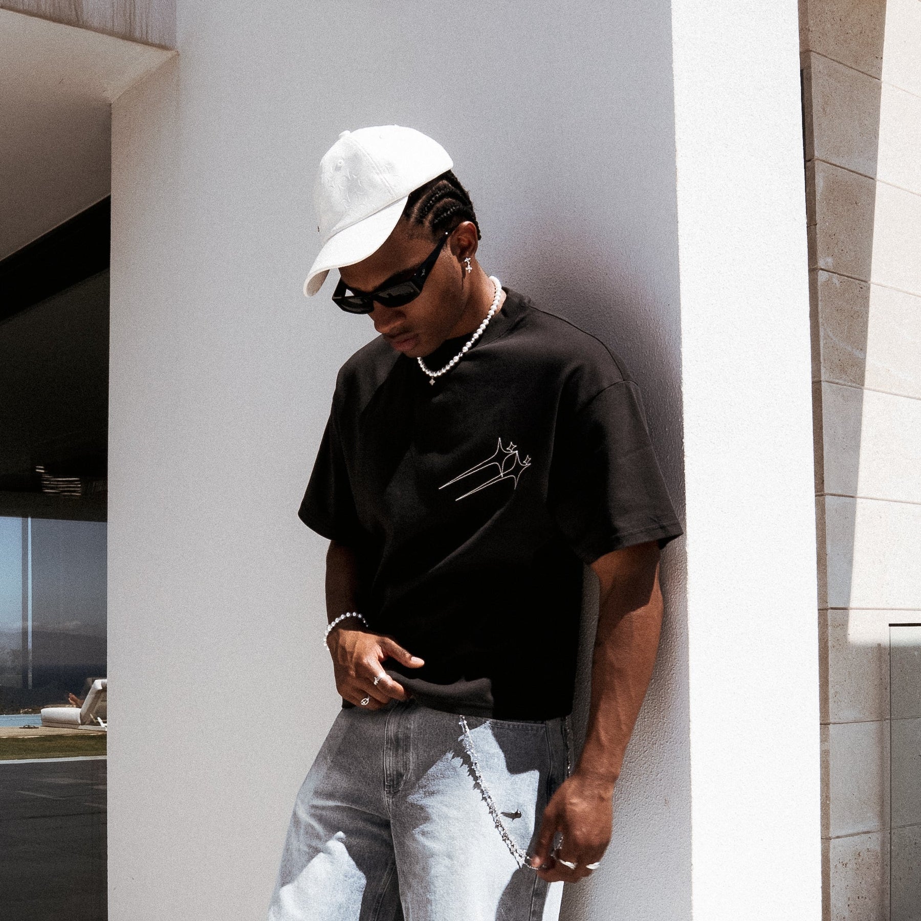 T-shirt Twin Stars - Noir
