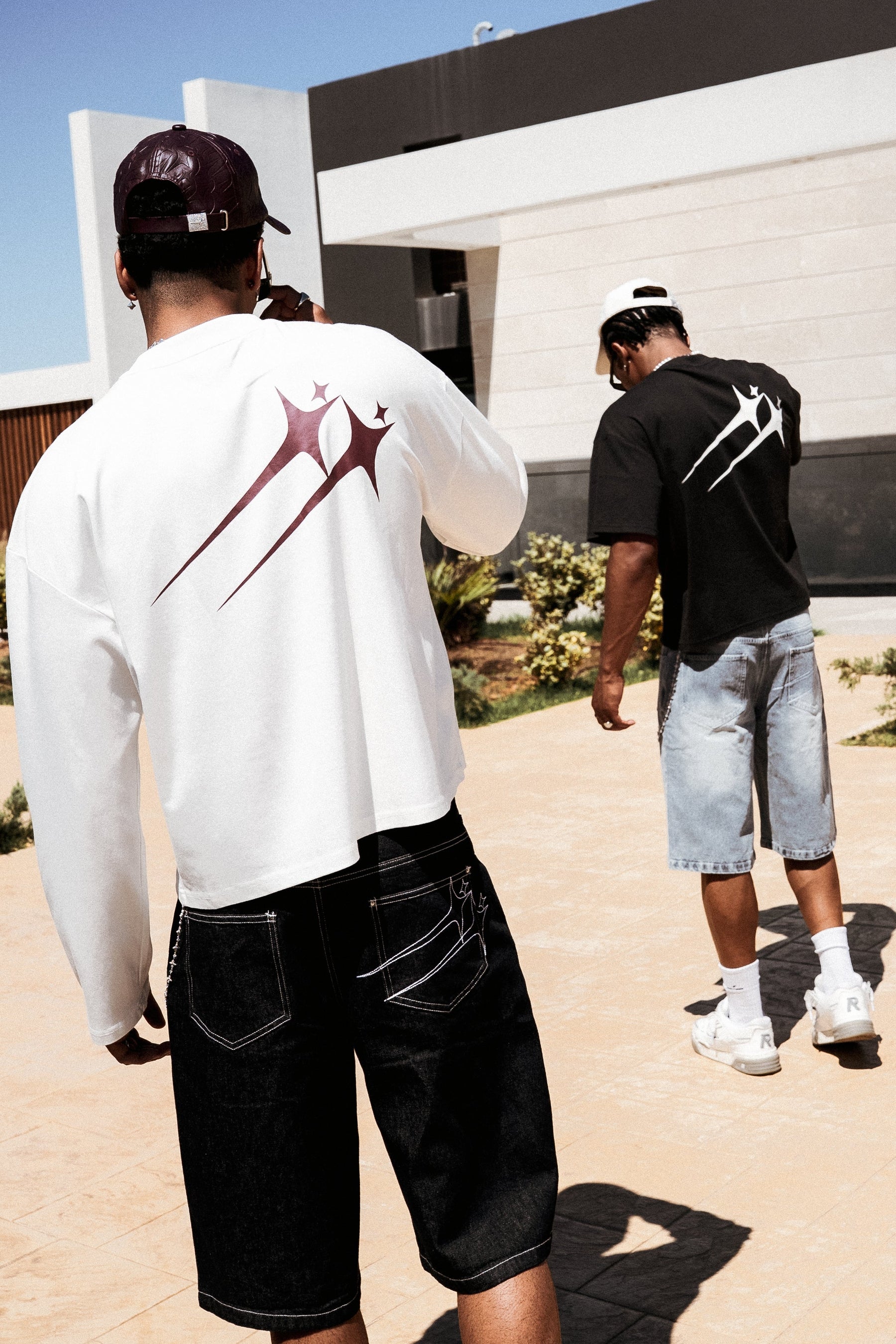 Long sleeve Twin Stars - Blanc