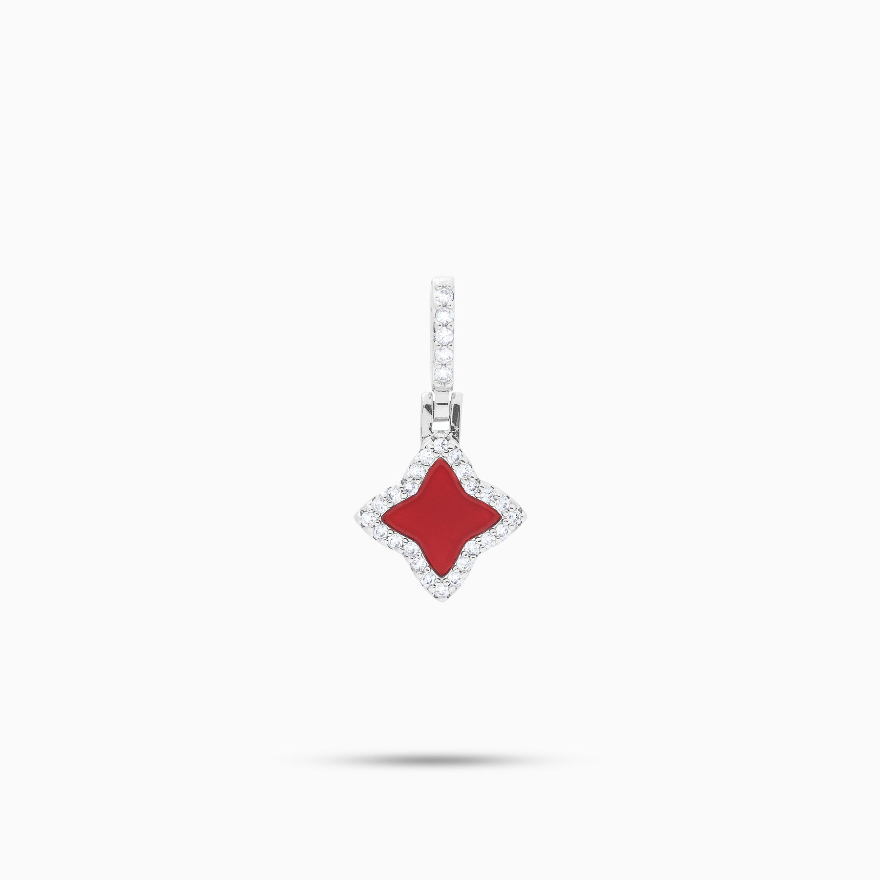 Flower argentée - Motif Rouge