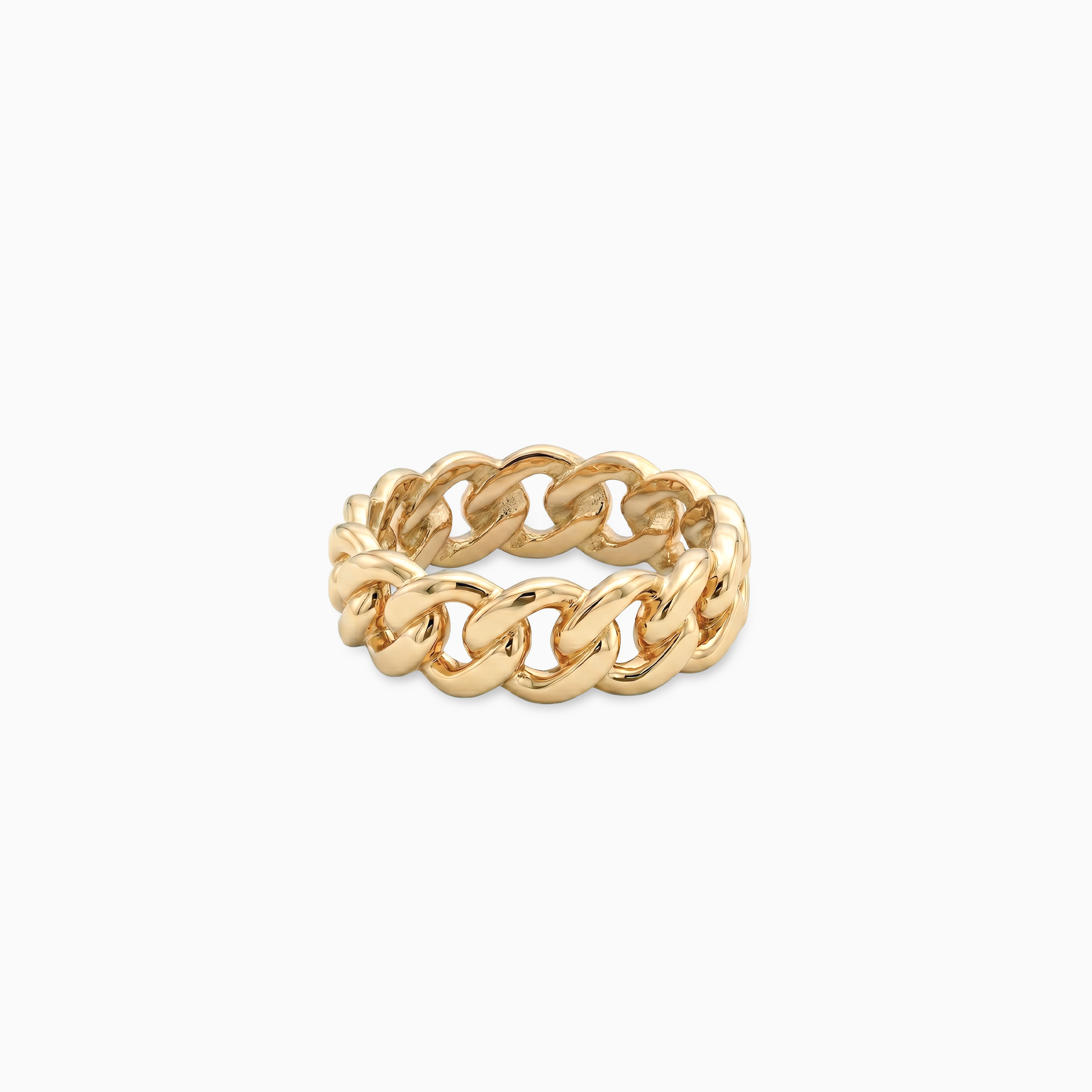 Bague Cuban link 8mm dorée