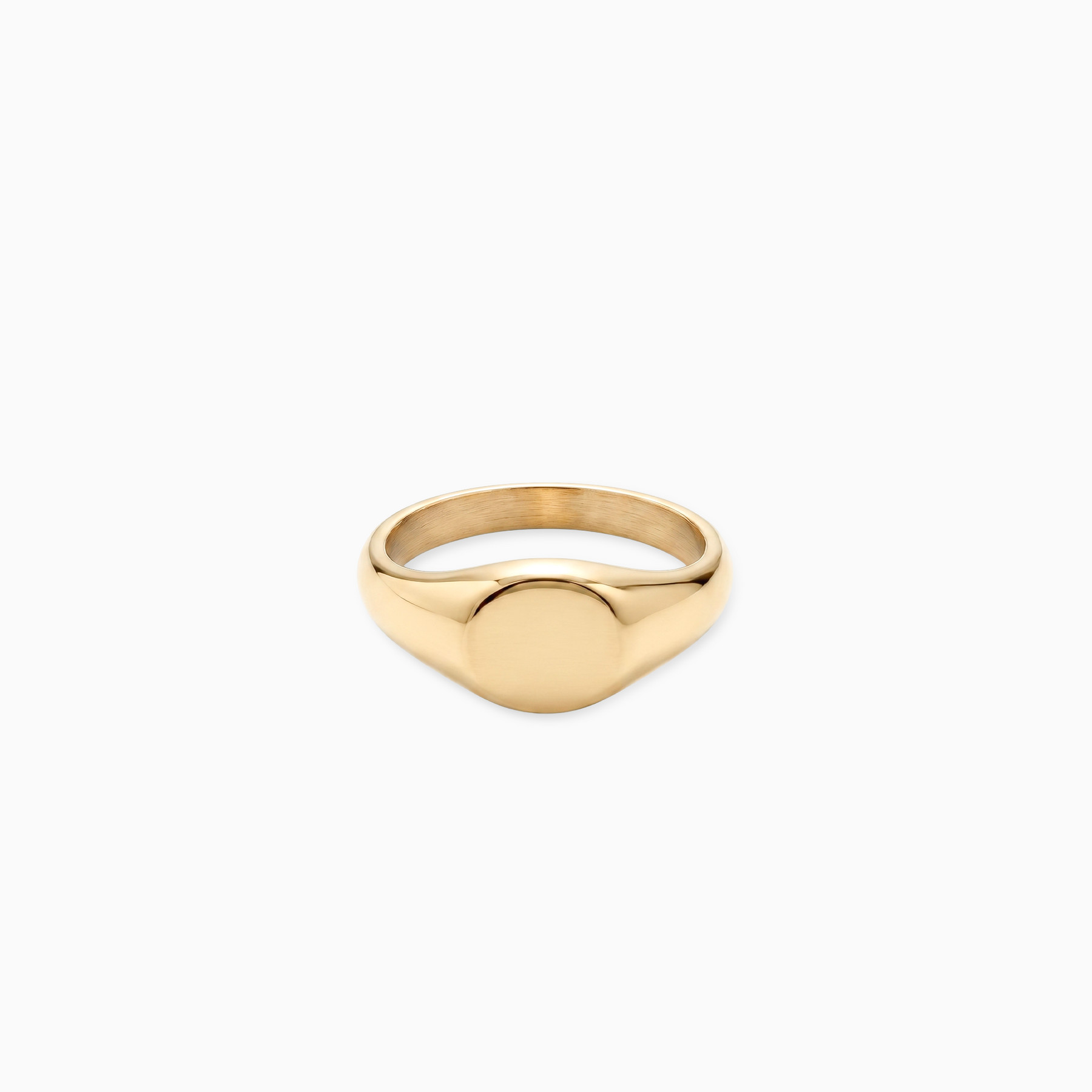 Round signet ring dorée