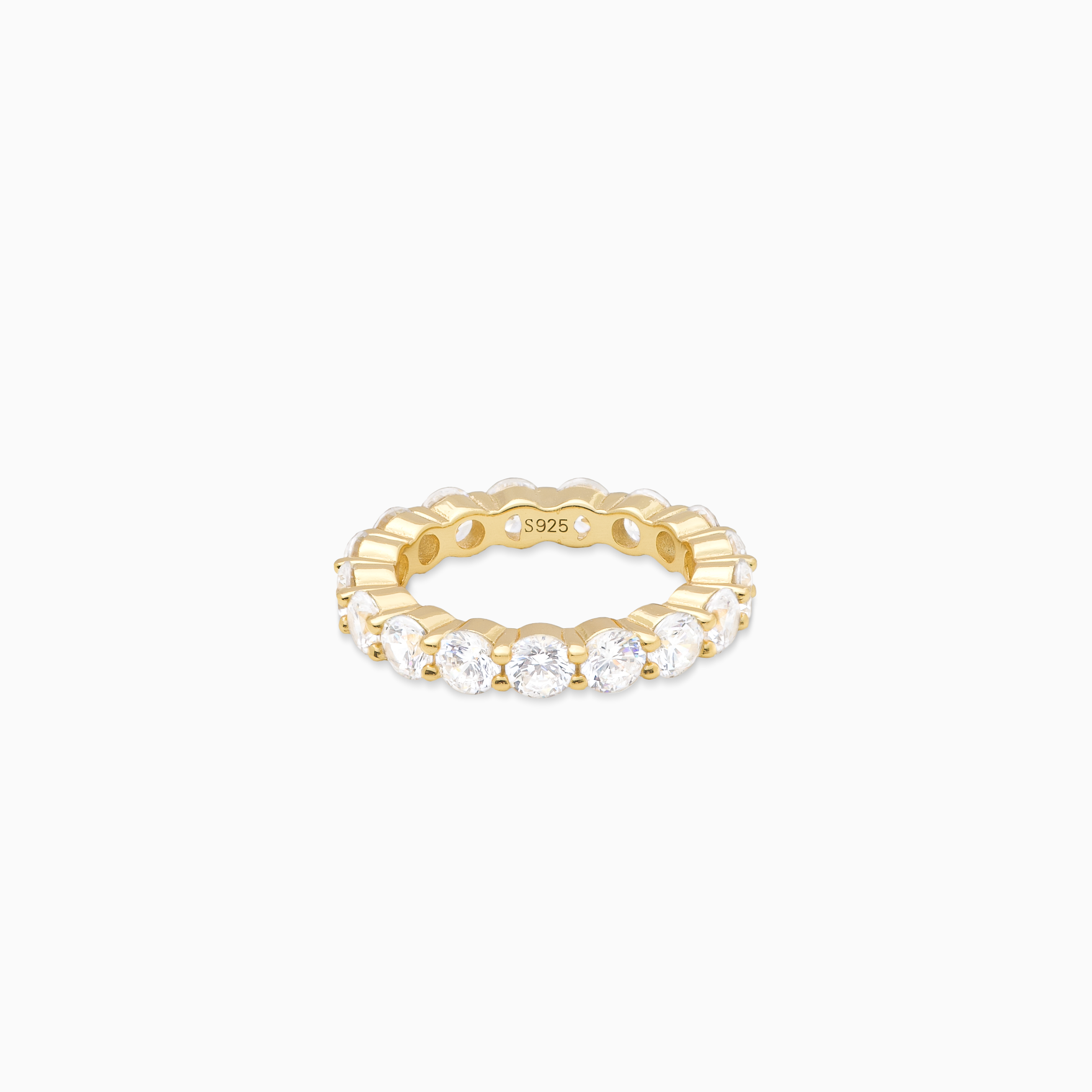 Eternity ring dorée - Blanc
