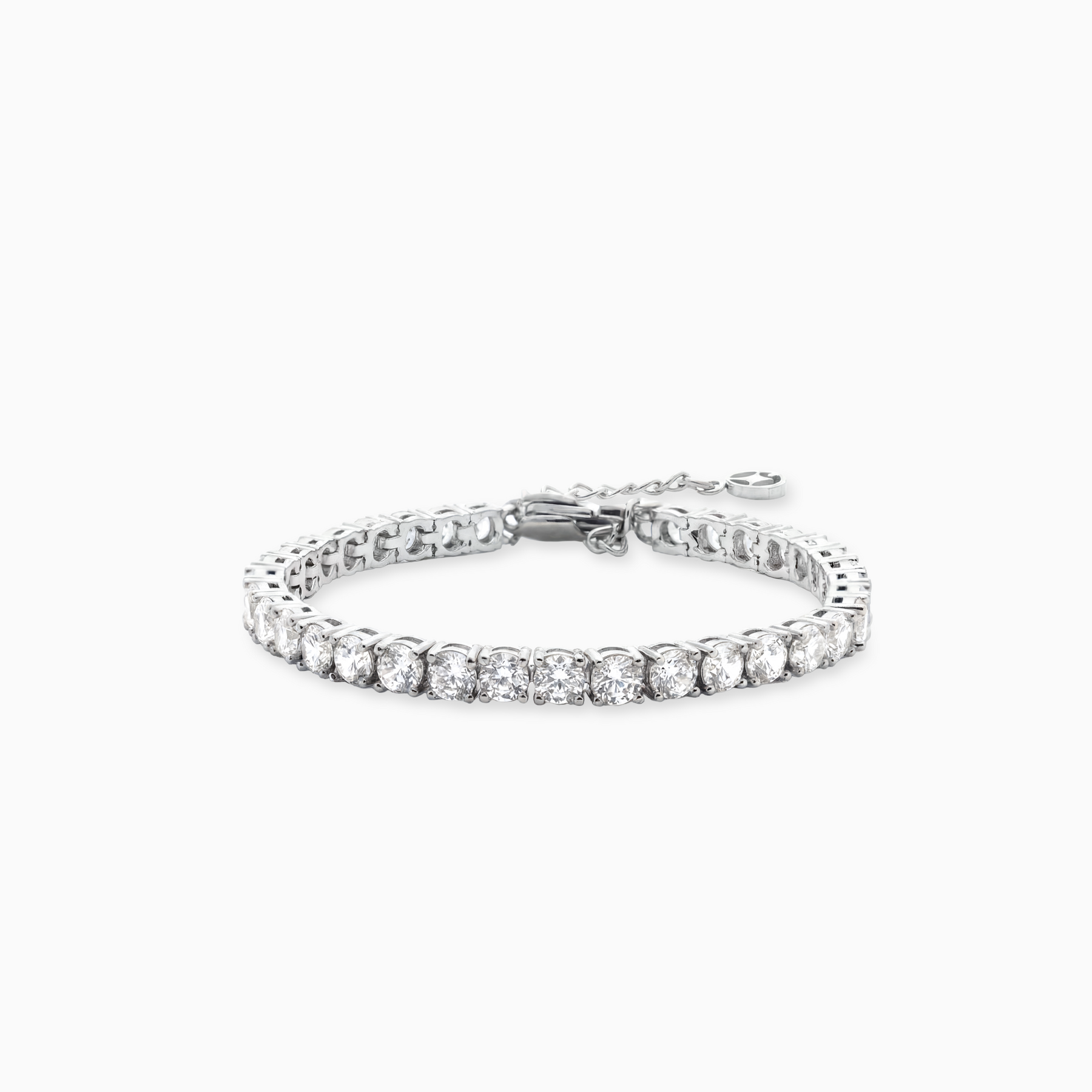 Bracelet Tennis 4 mm argenté
