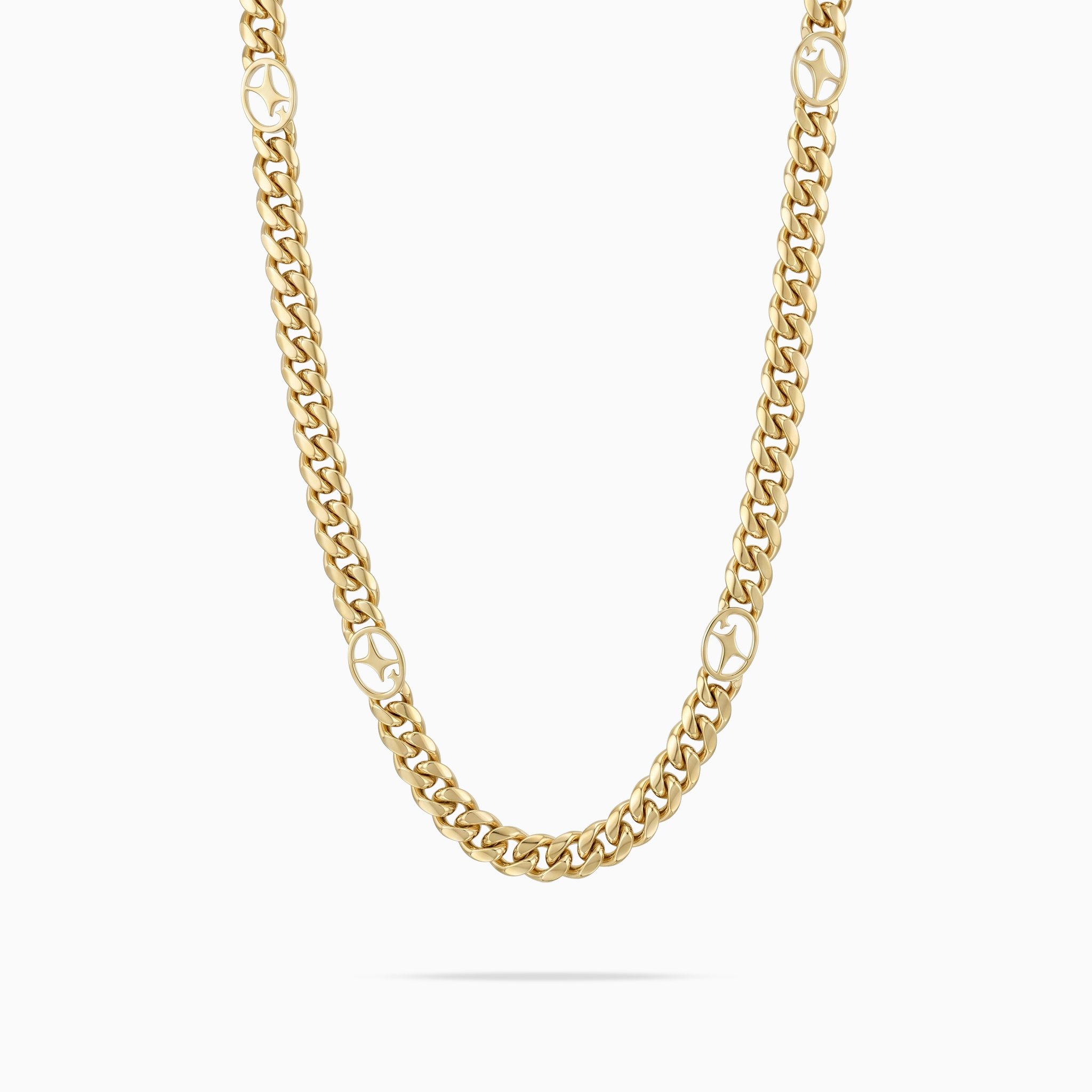 Chaîne Cuban link 6 mm Signature Dorée