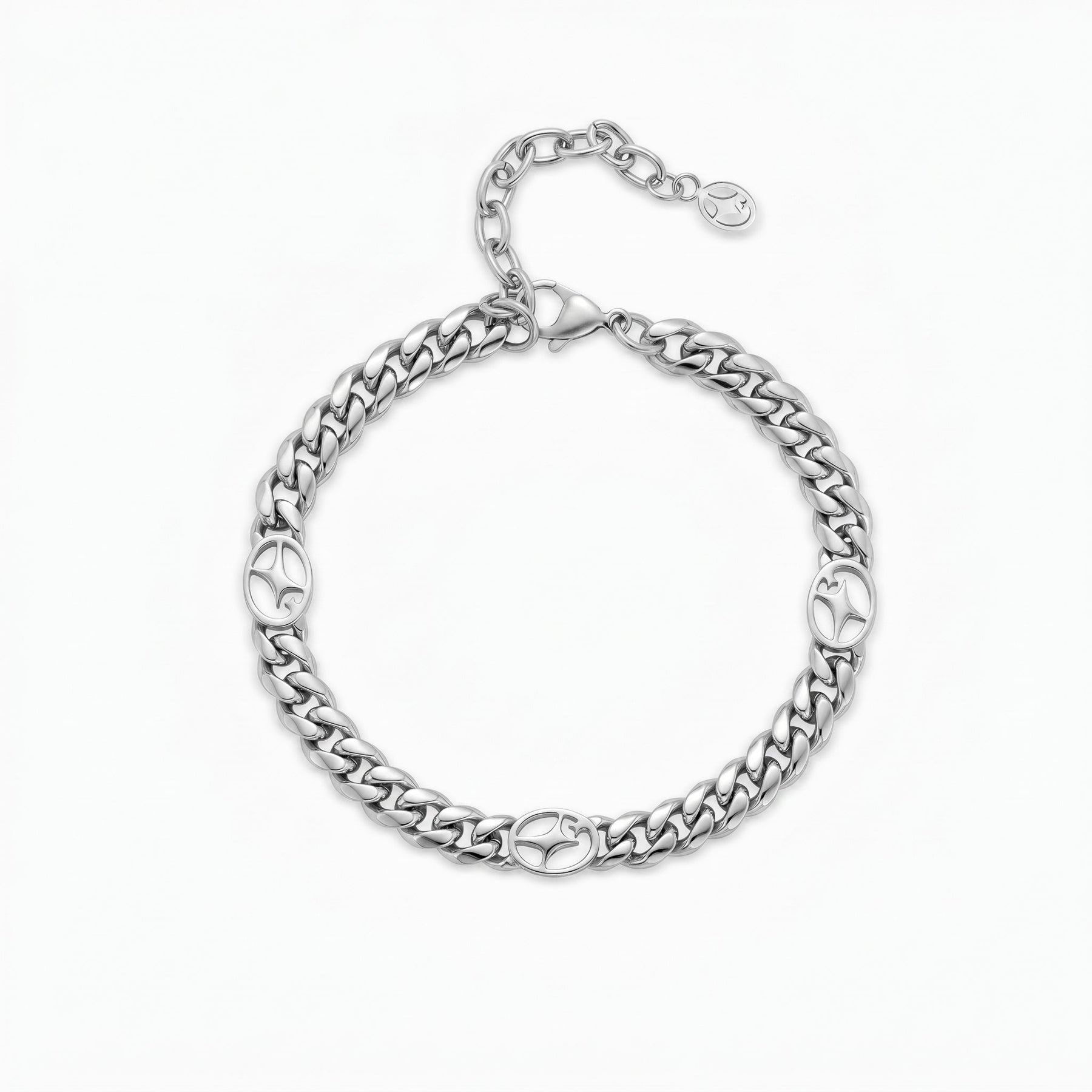 Bracelet Cuban link 6 mm Signature Argenté