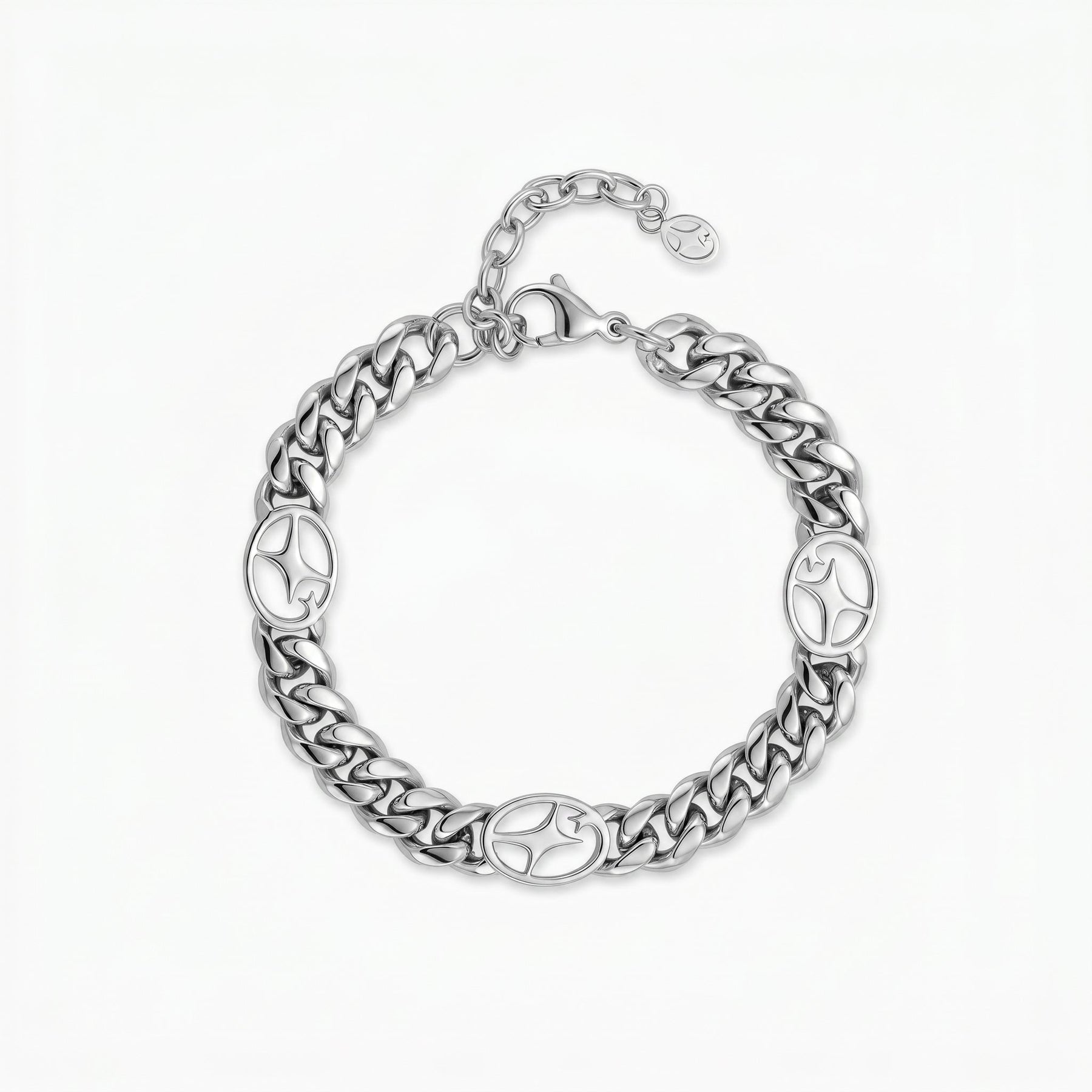 Bracelet Cuban link 8 mm Signature Argenté