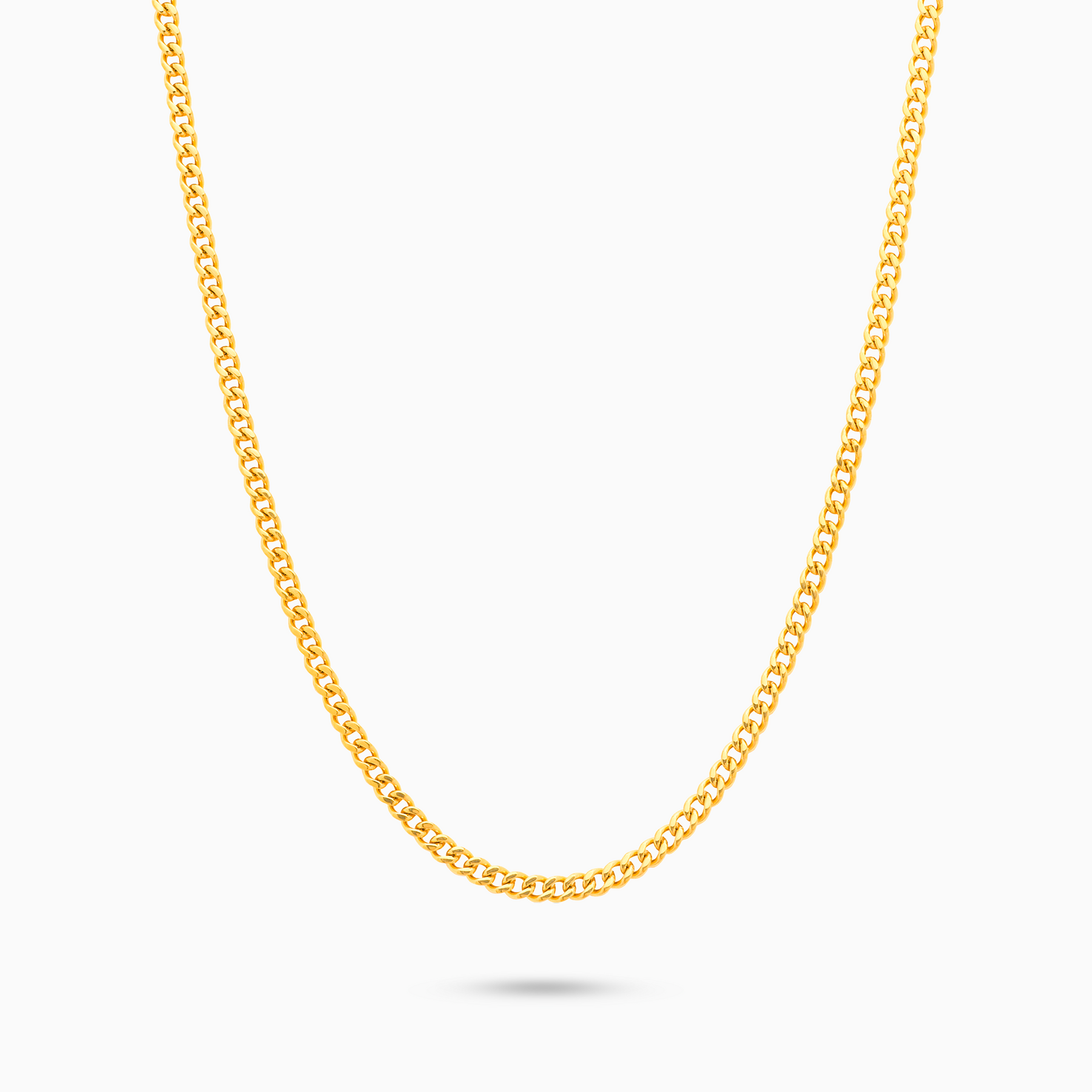 Chaîne Cuban link 2 mm dorée
