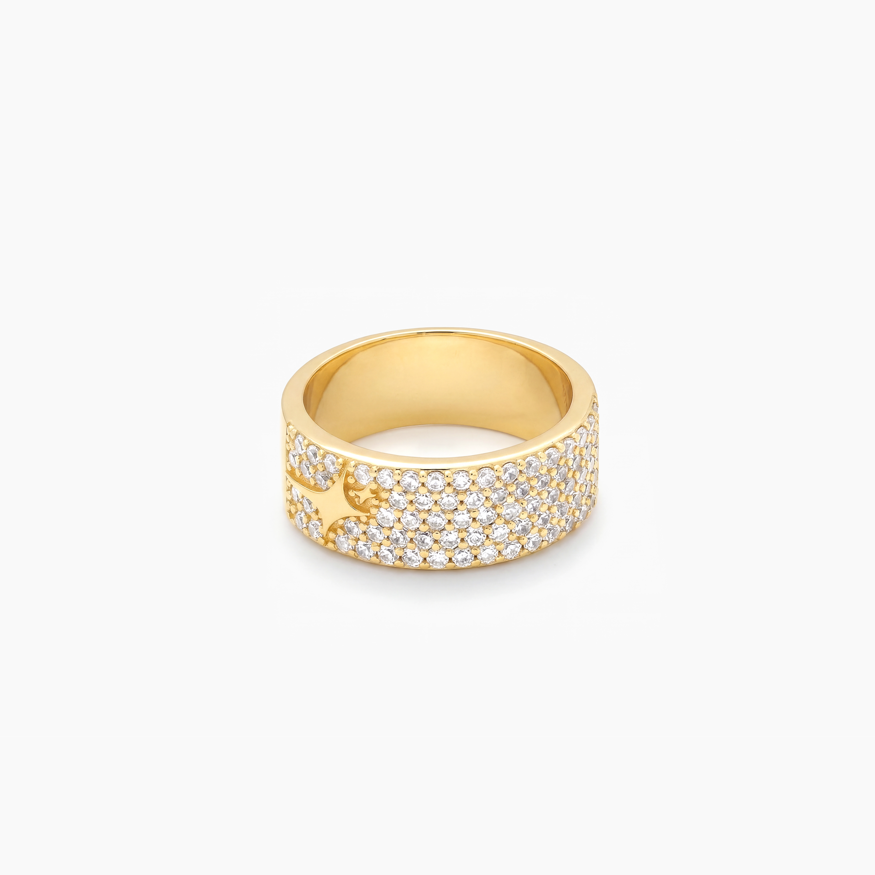 Iced band signature dorée