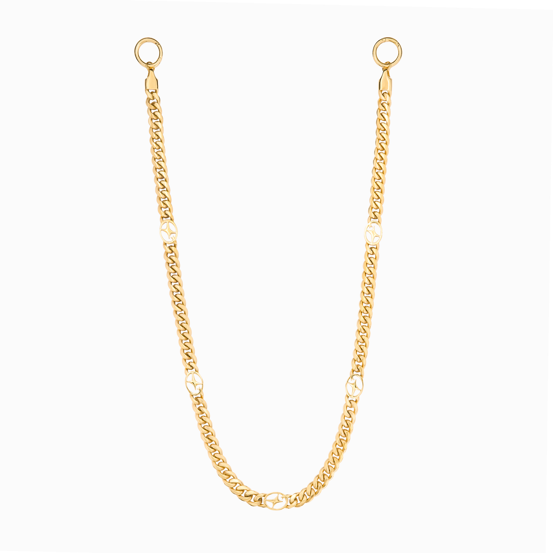 Wallet Chain Cuban link Signature 8 mm Dorée