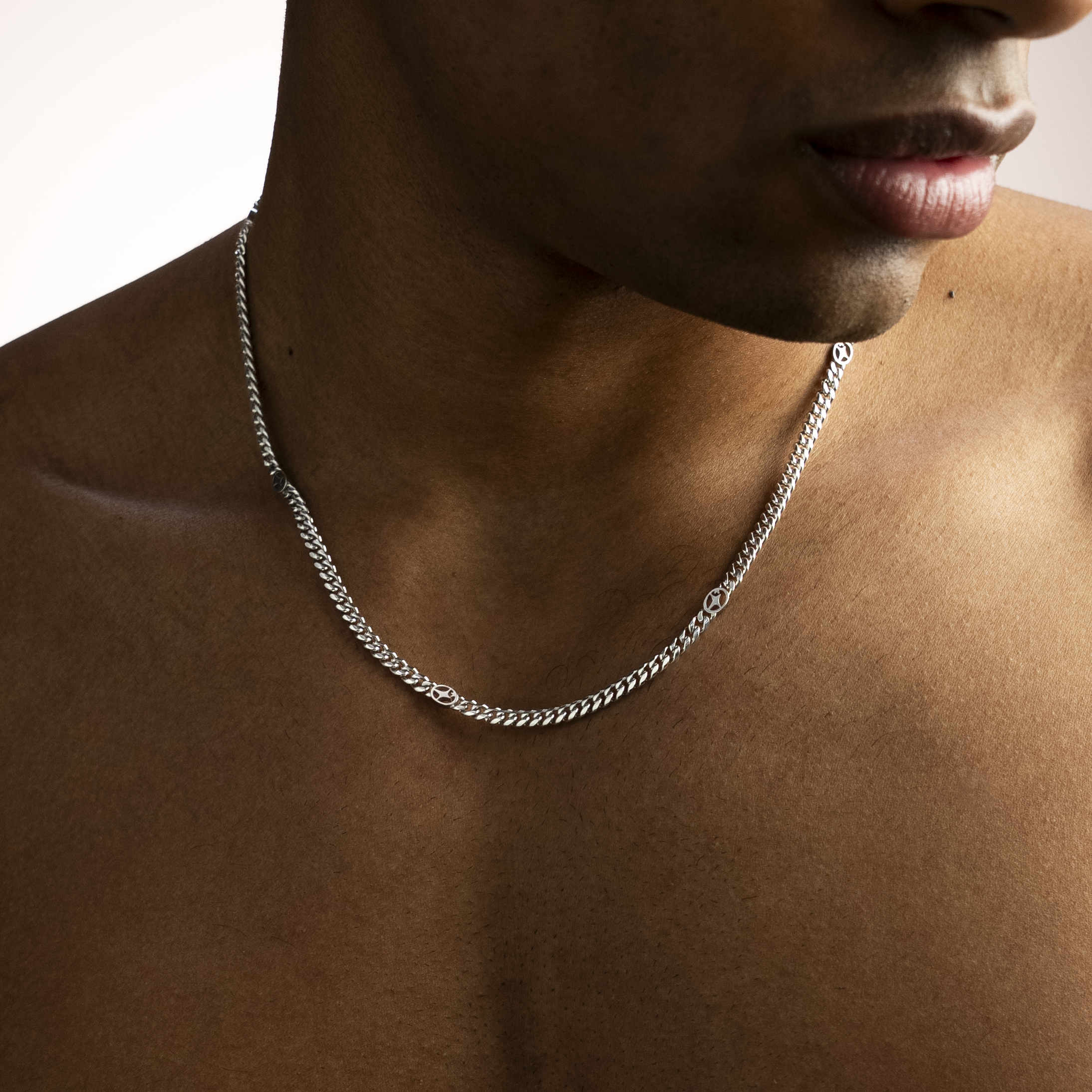 Chaîne Cuban link 4 mm Signature Argentée