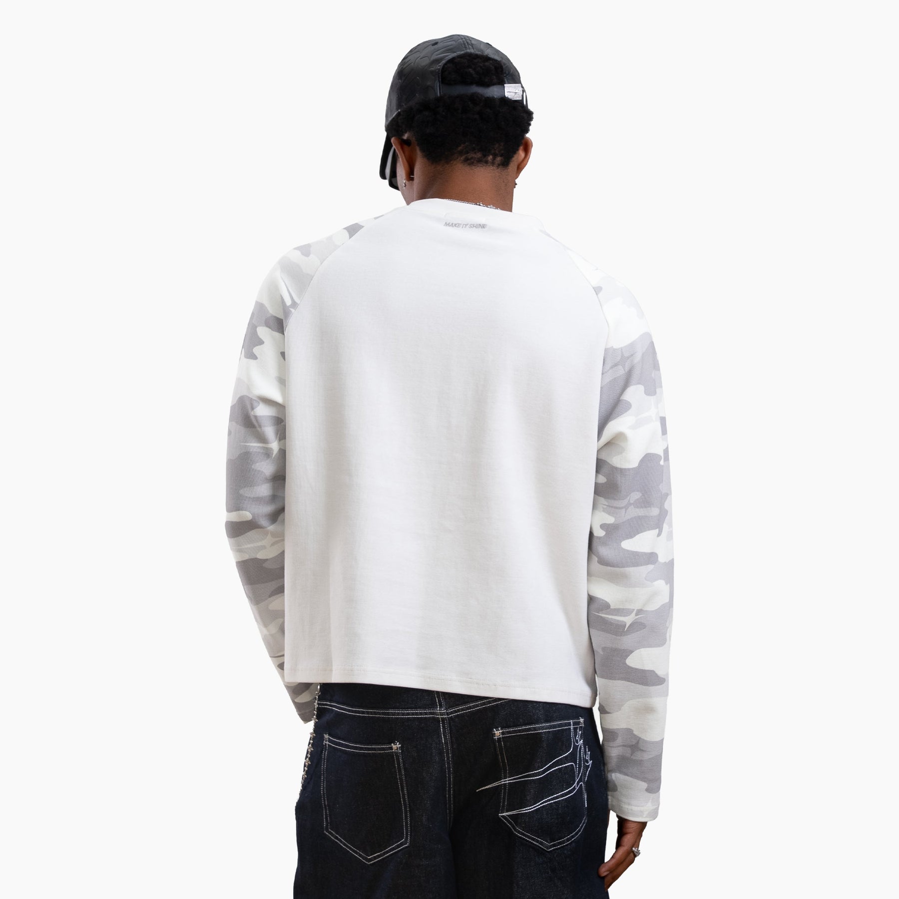 Camo waffle long sleeve - Gris