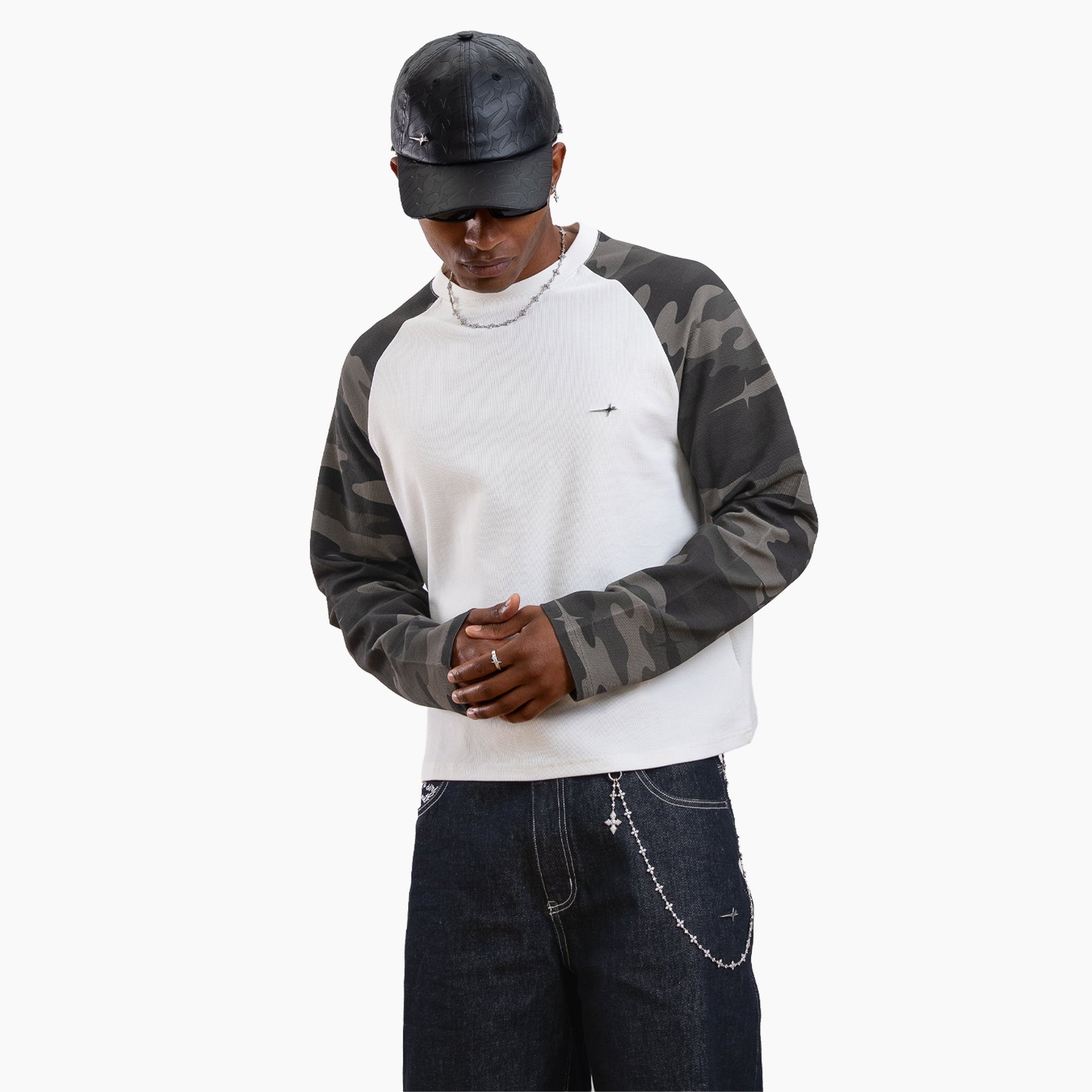 Camo waffle long sleeve - Vert