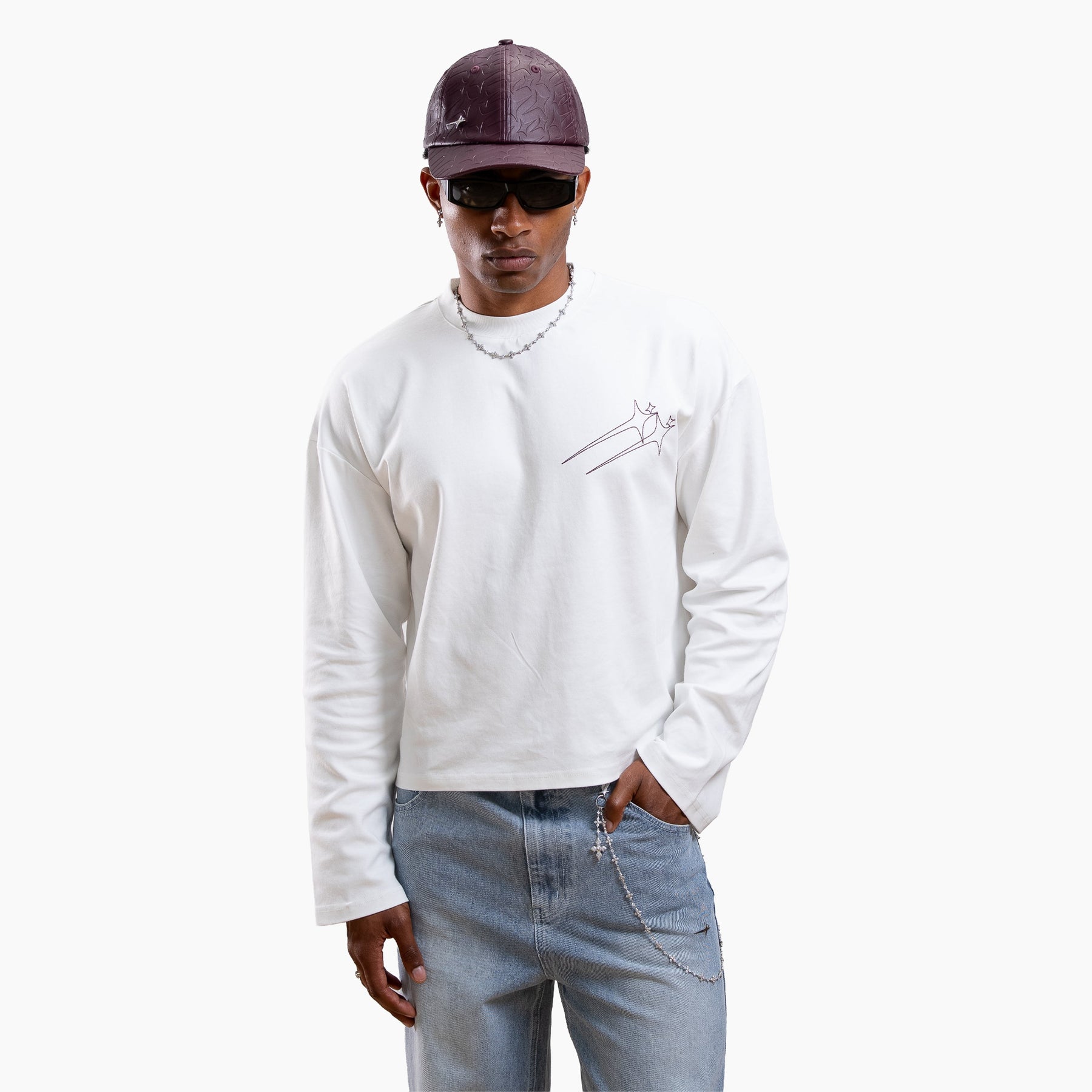 Long sleeve Twin Stars - Blanc