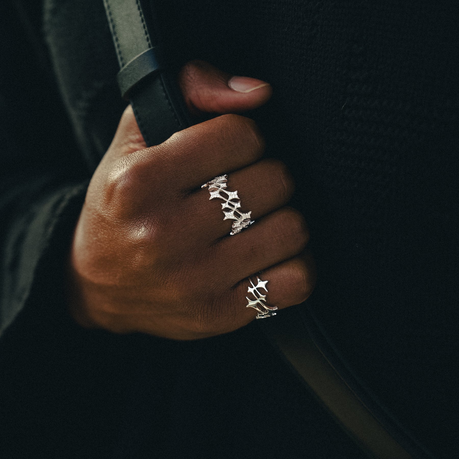 Monogram Ring Argenté