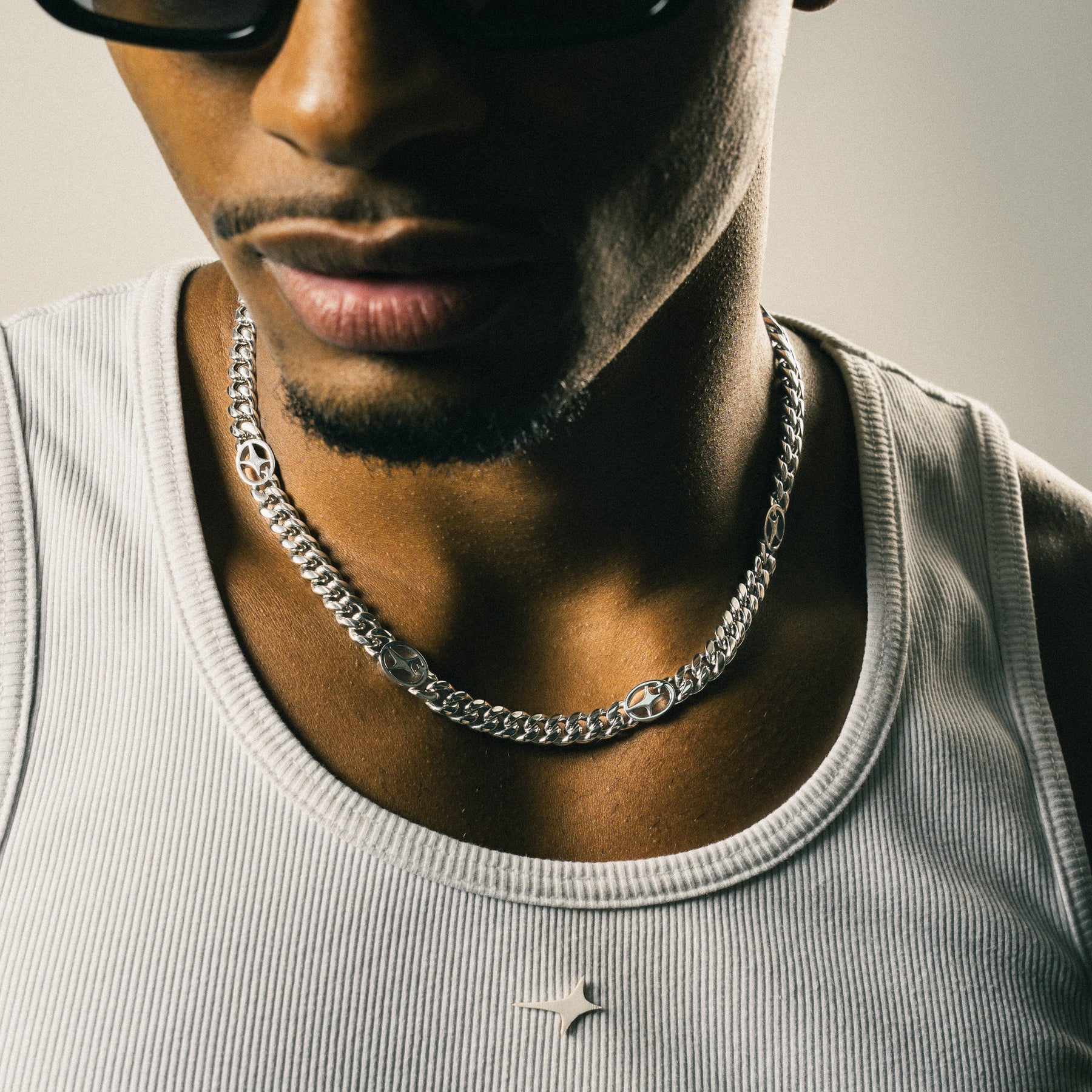 Chaîne Cuban link 8 mm Signature Argentée