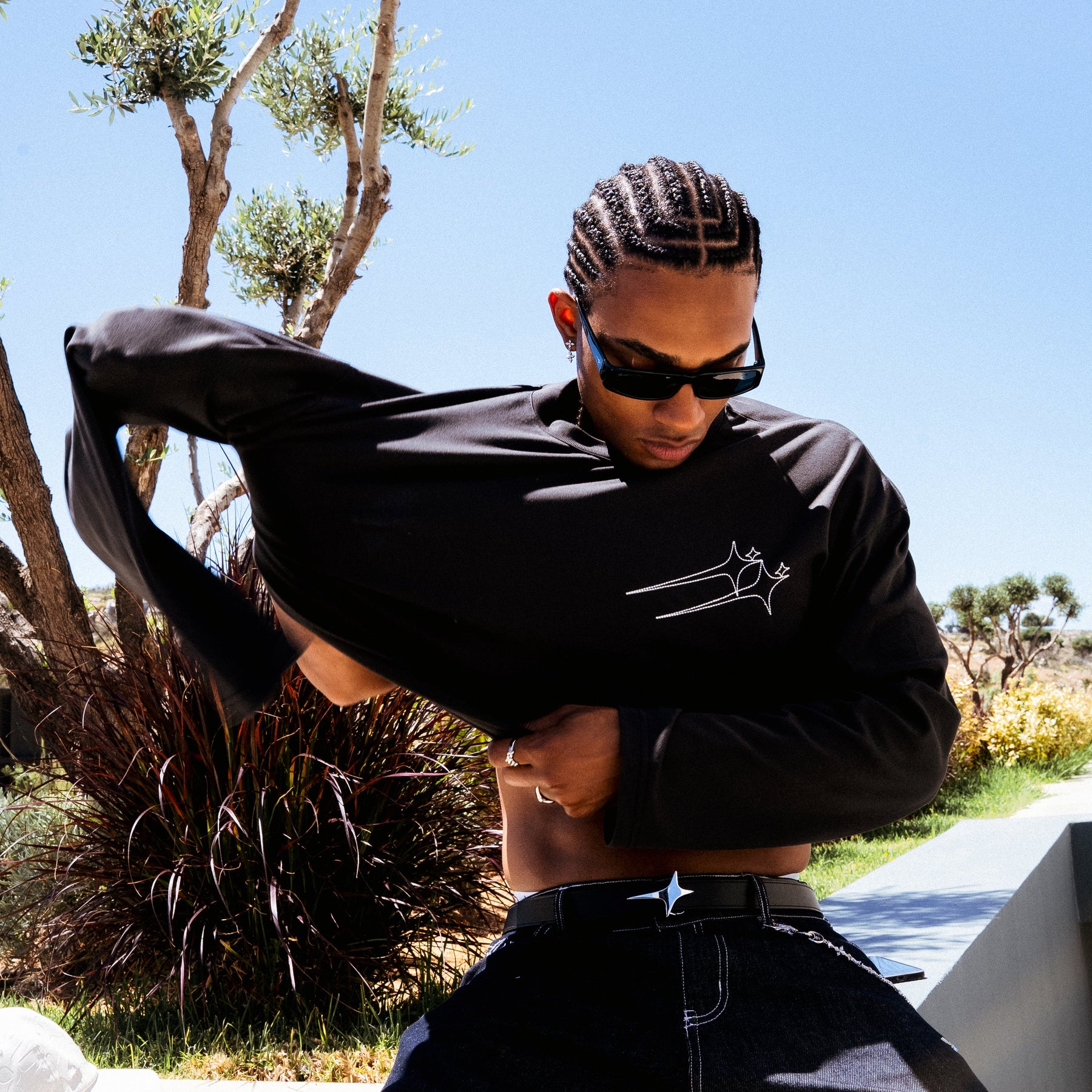 Long sleeve Twin Stars - Noir