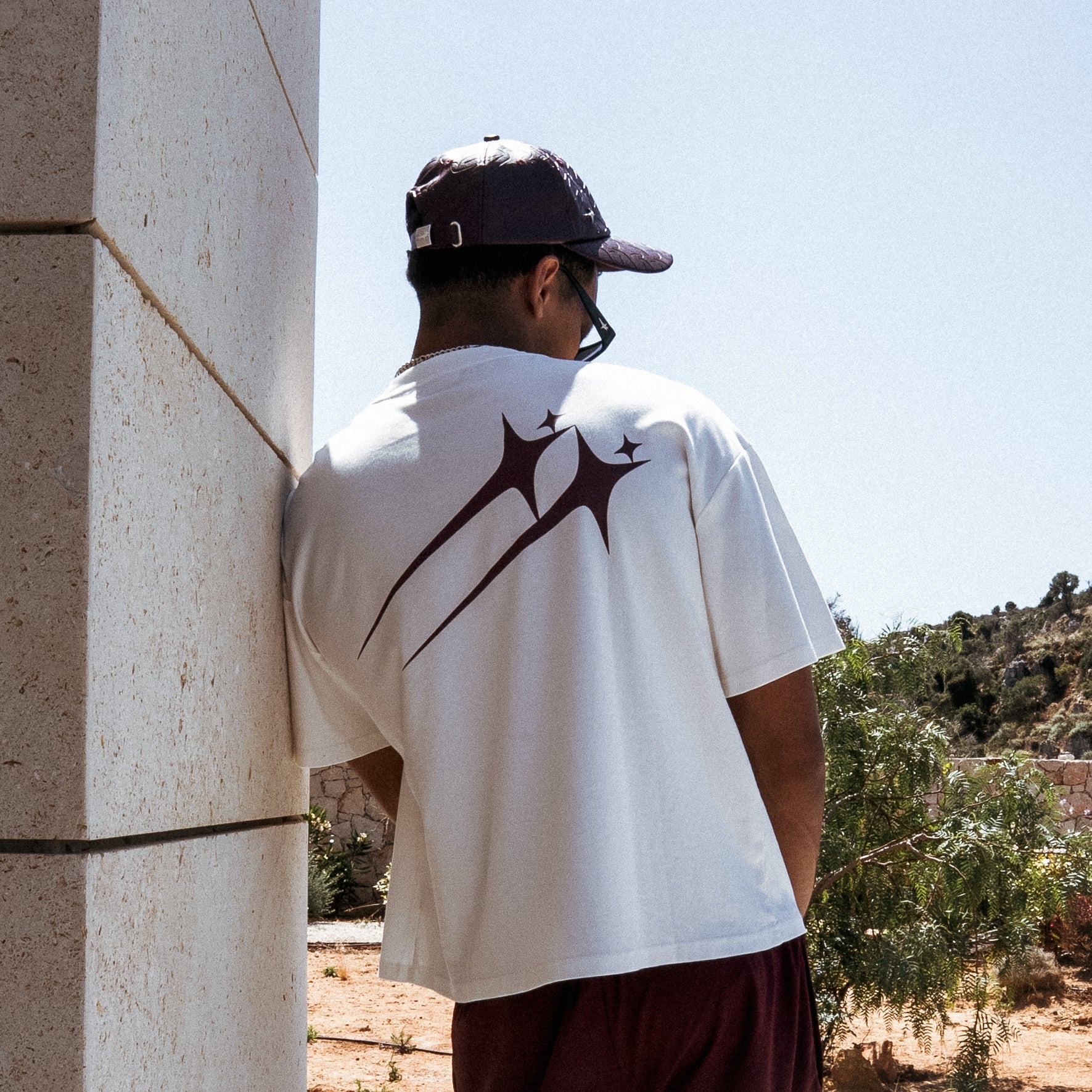 T-shirt Twin Stars - Blanc
