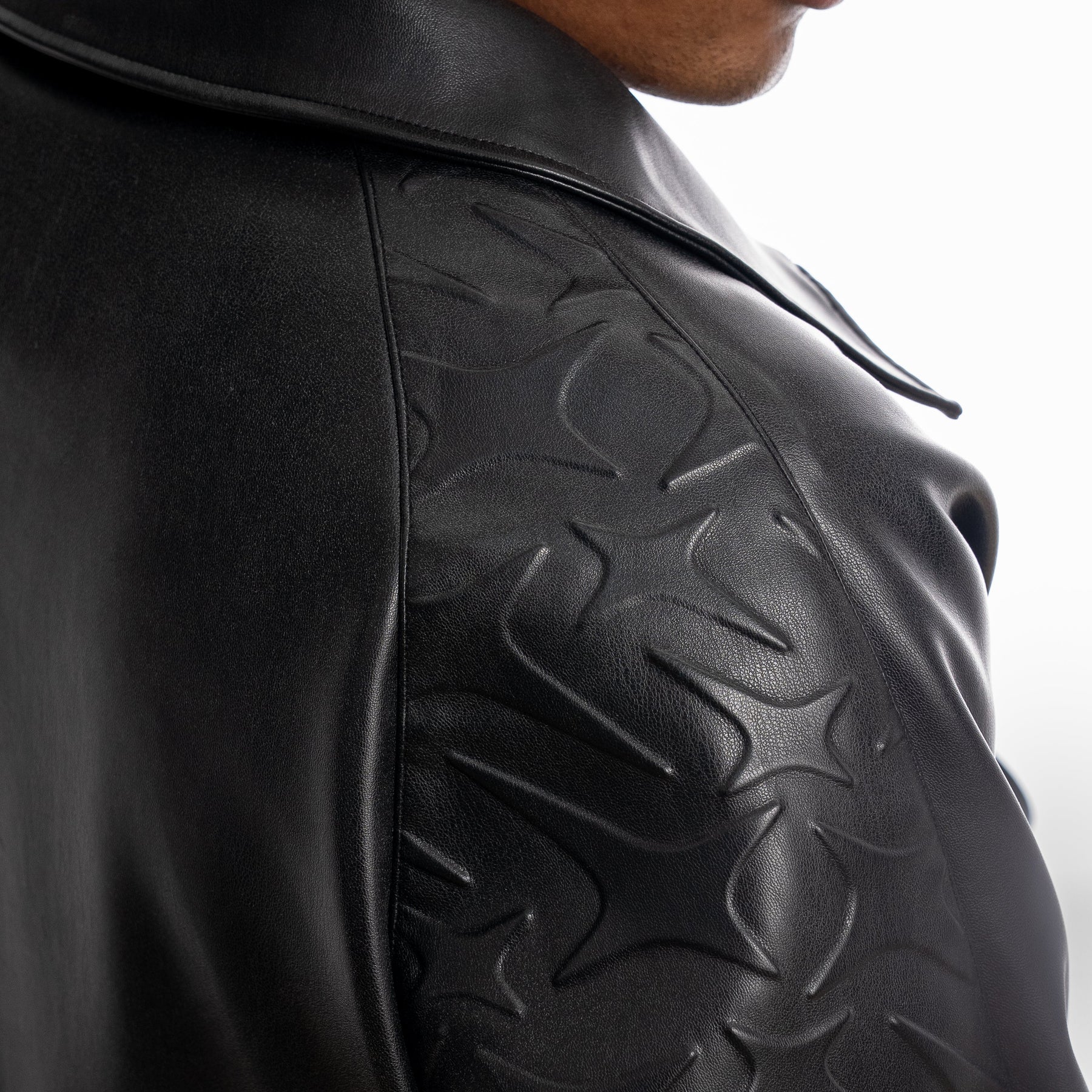 Leather Jacket Monogram - Noir & Moissanite