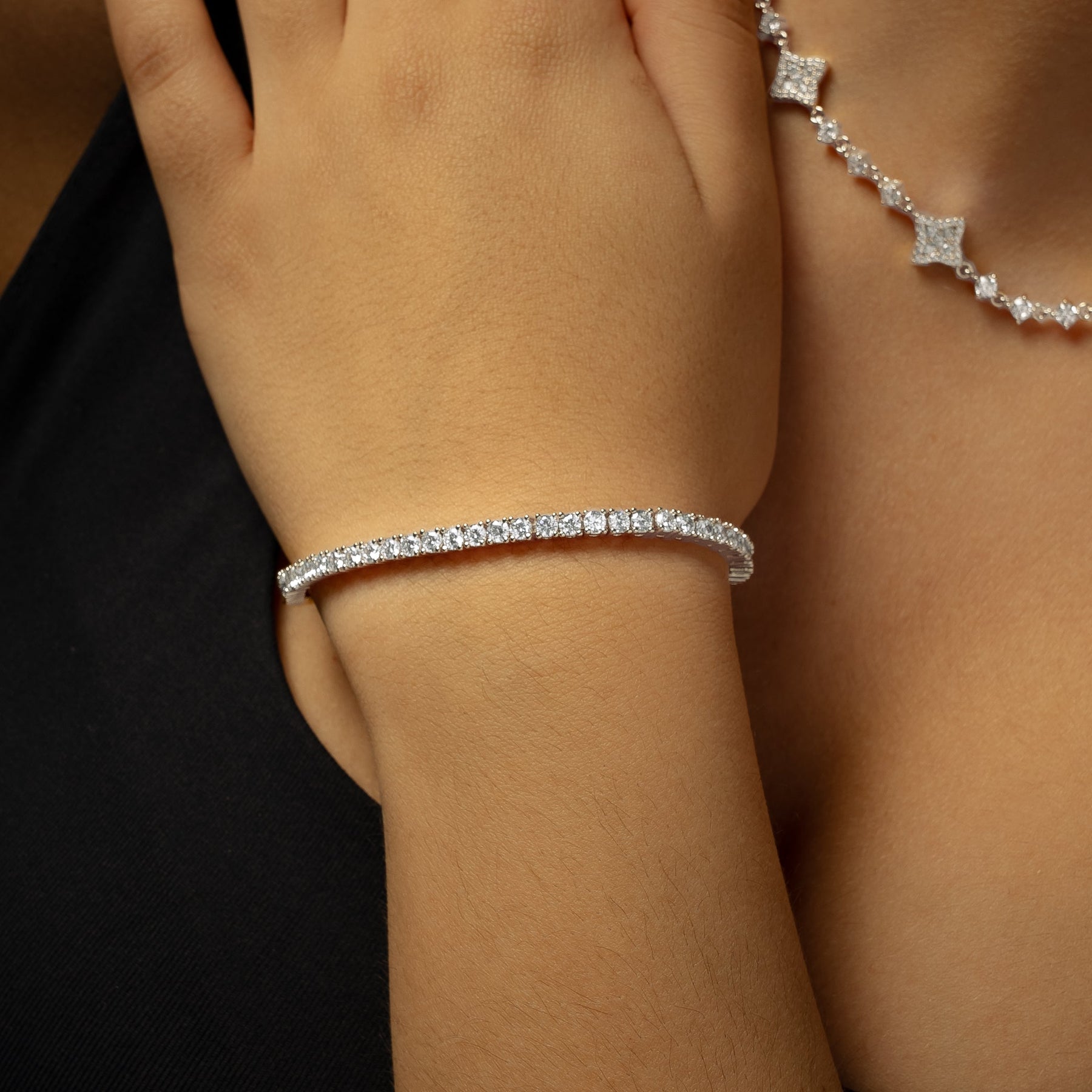 Bracelet Tennis 3 mm argenté