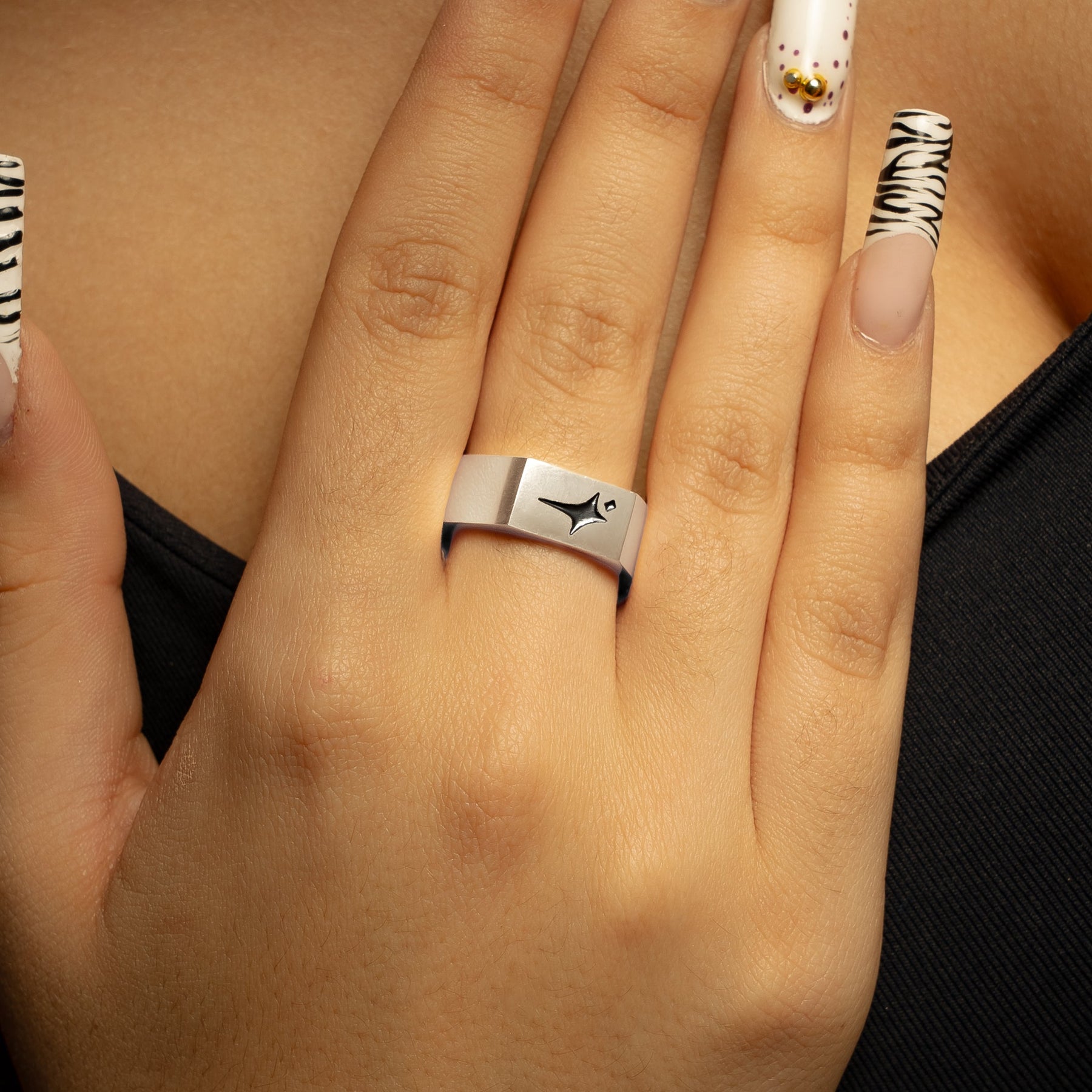Nut ring argentée