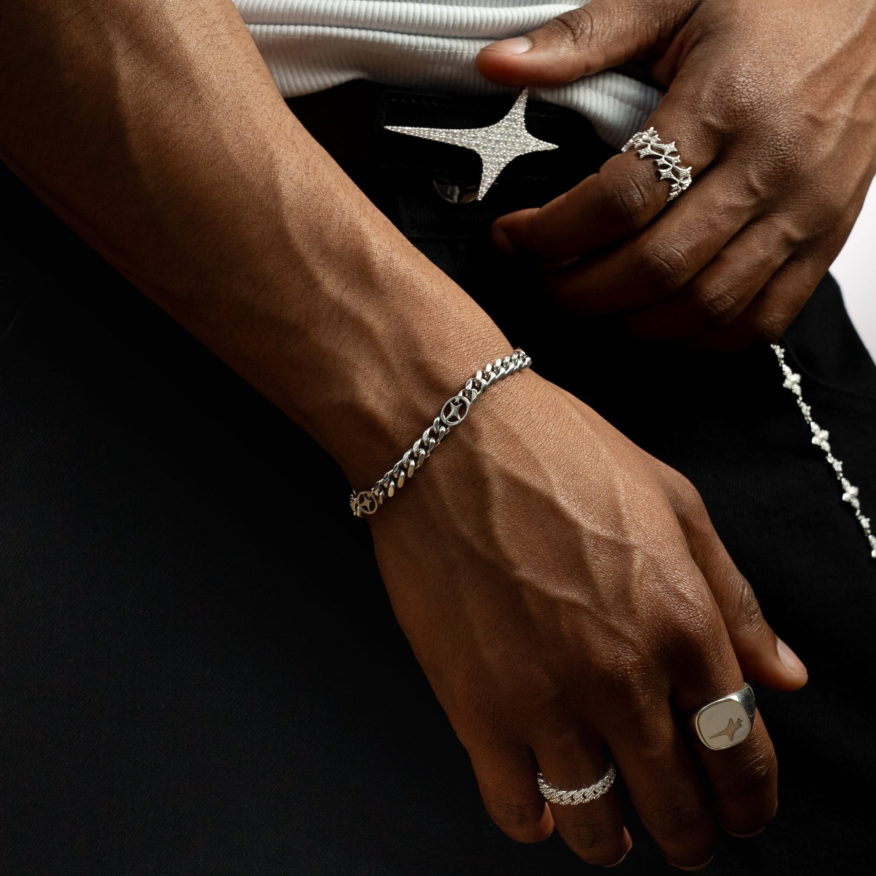 Bracelet Cuban link 6 mm Signature Argenté