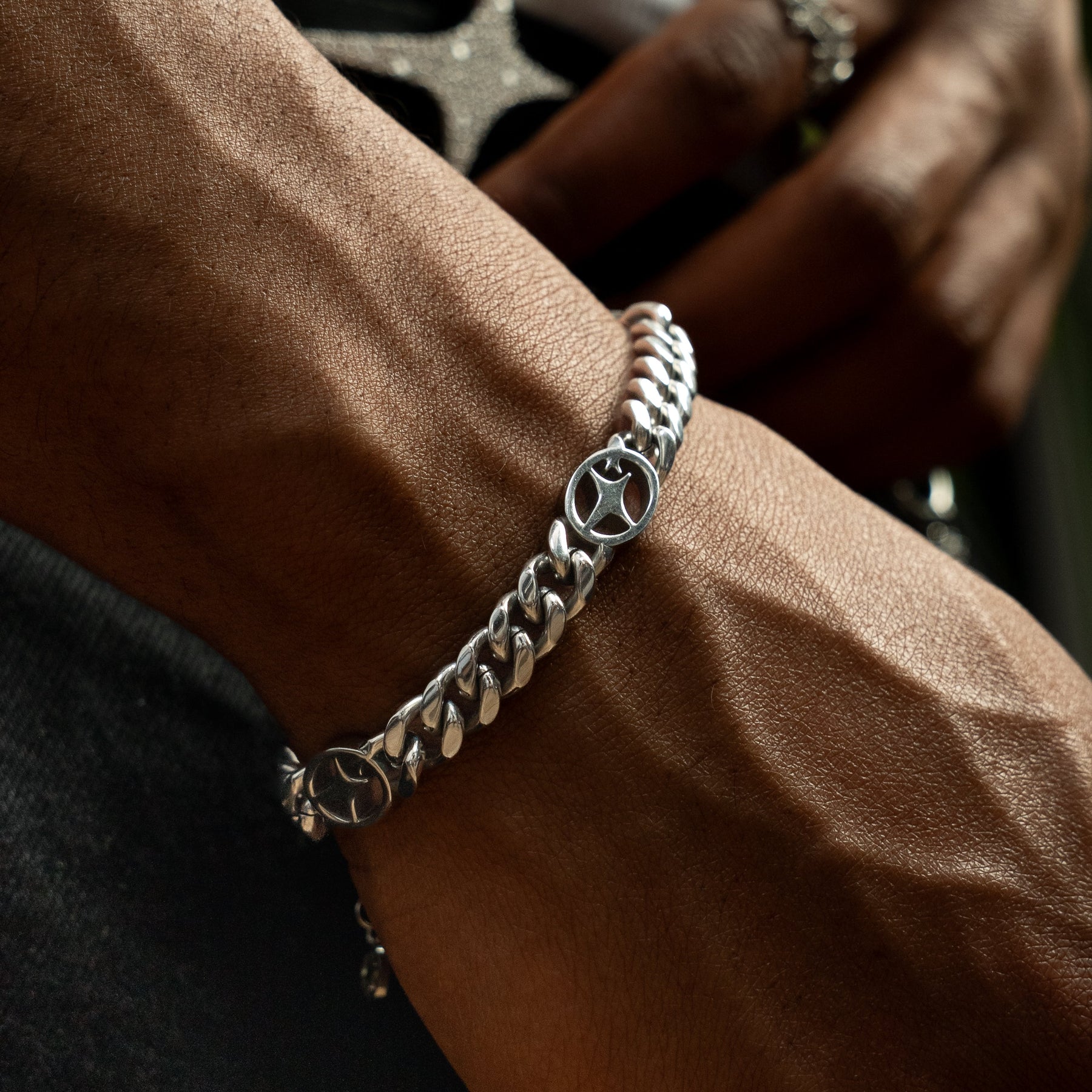 Bracelet Cuban link 8 mm Signature Argenté