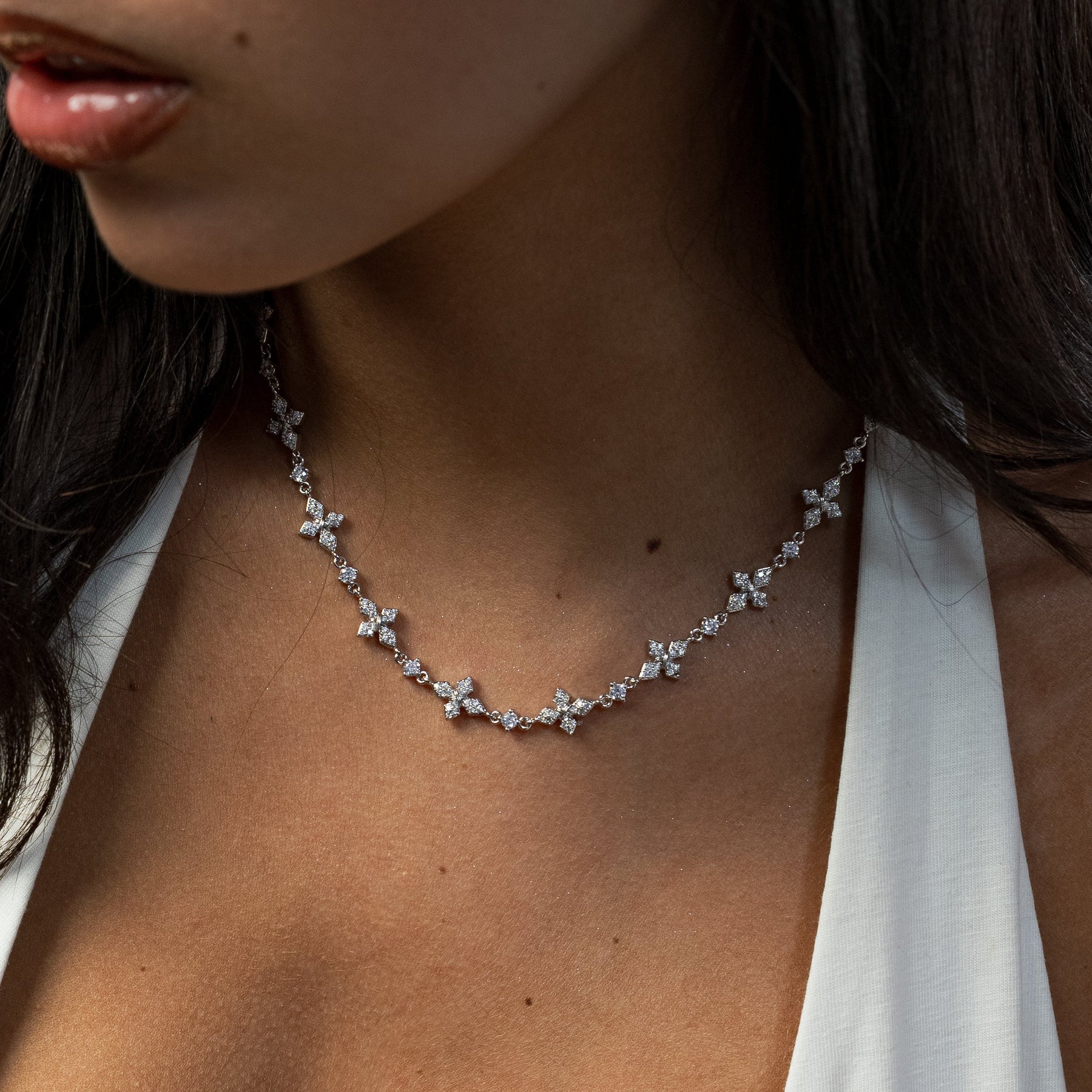 Chaîne Iced Celestial - Argentée
