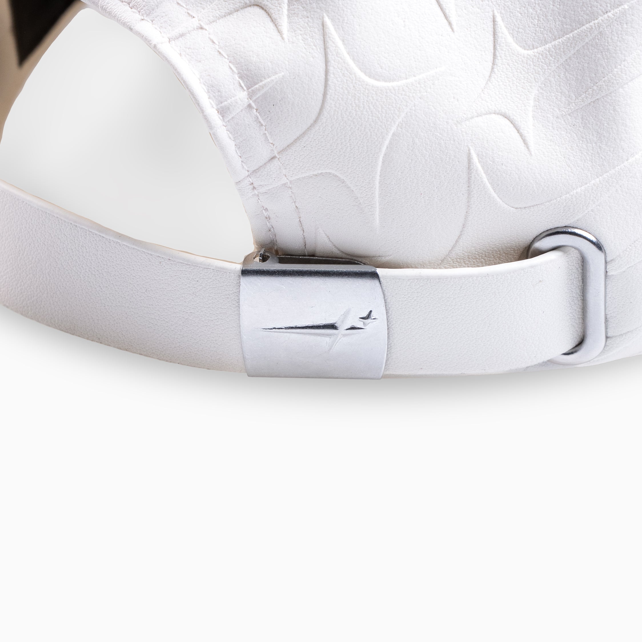 Leather Monogram Cap - Blanc