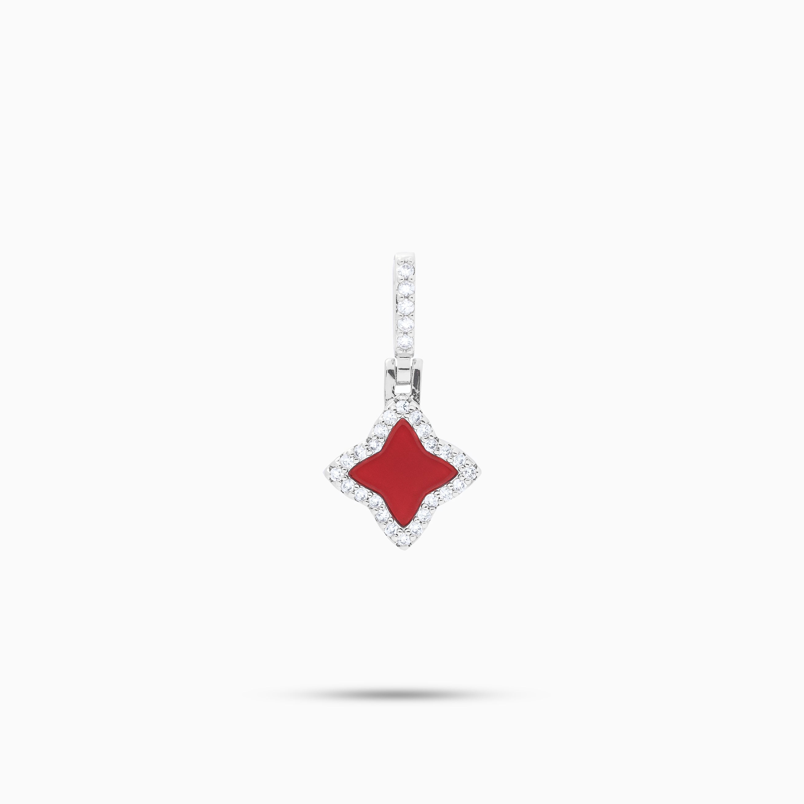Flower argentée - Motif Rouge