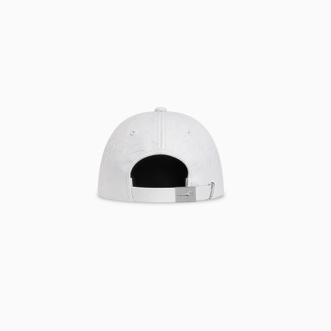 Leather Monogram cap - Blanc & Moissanite