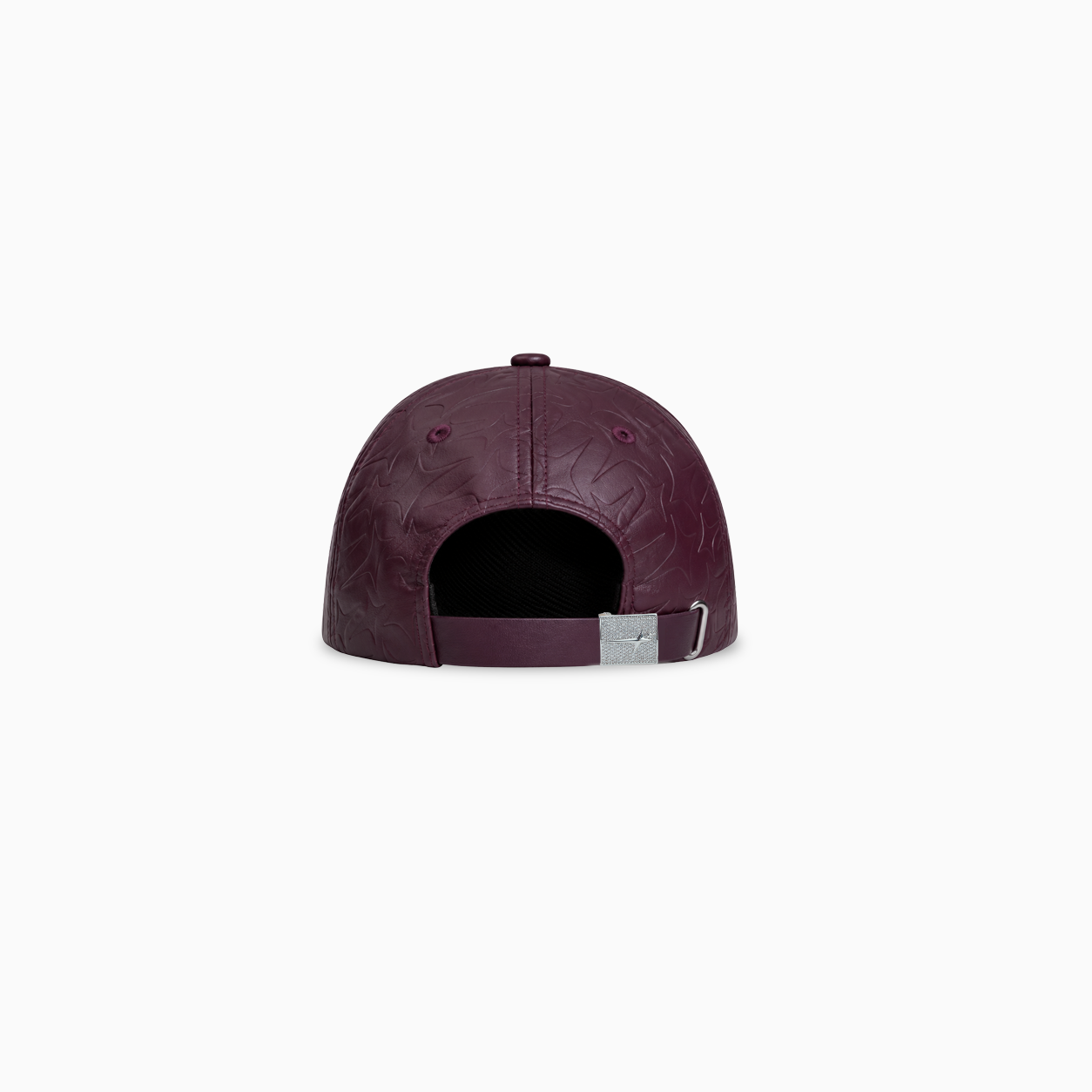 Leather Monogram cap - Bordeaux & Moissanite
