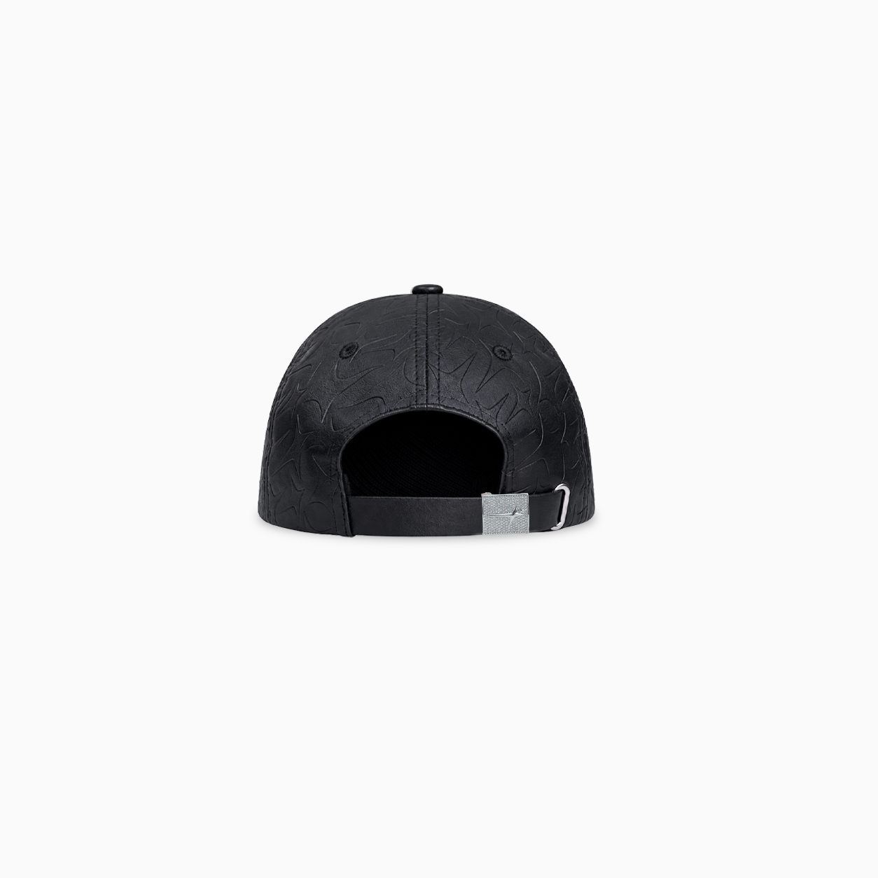 Leather Monogram Cap - Noir & Moissanite