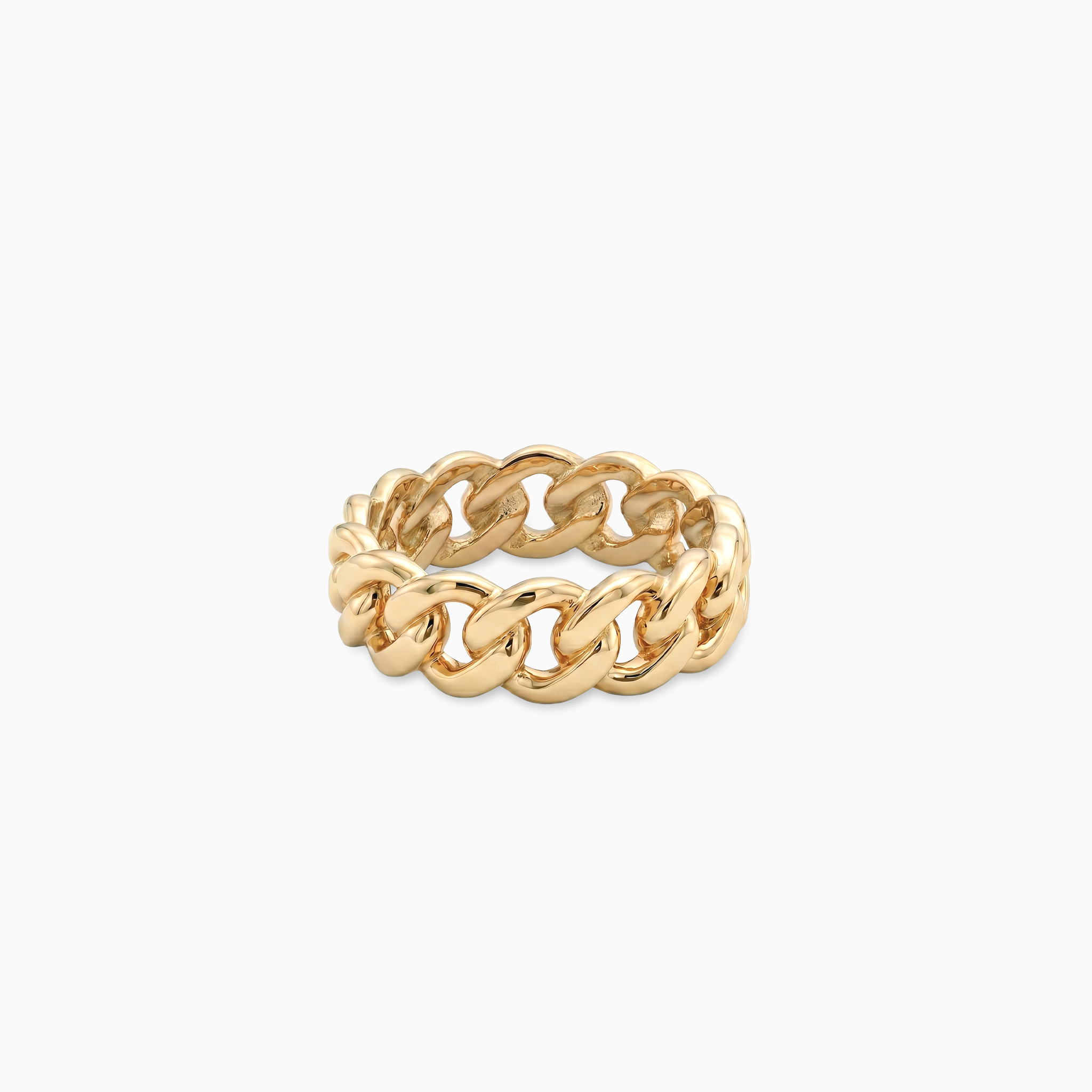 Bague Cuban link 8mm dorée