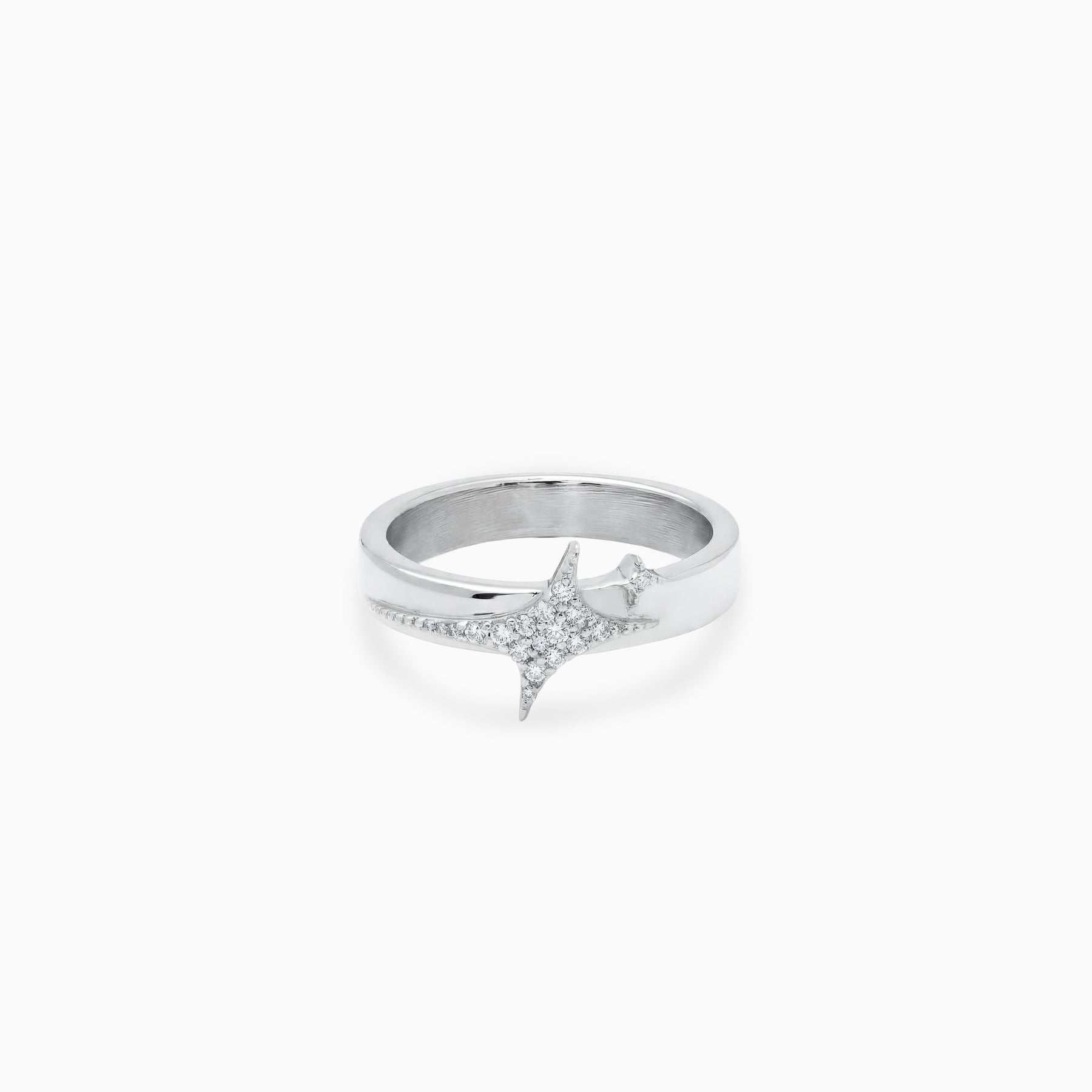 Iced signature ring argentée