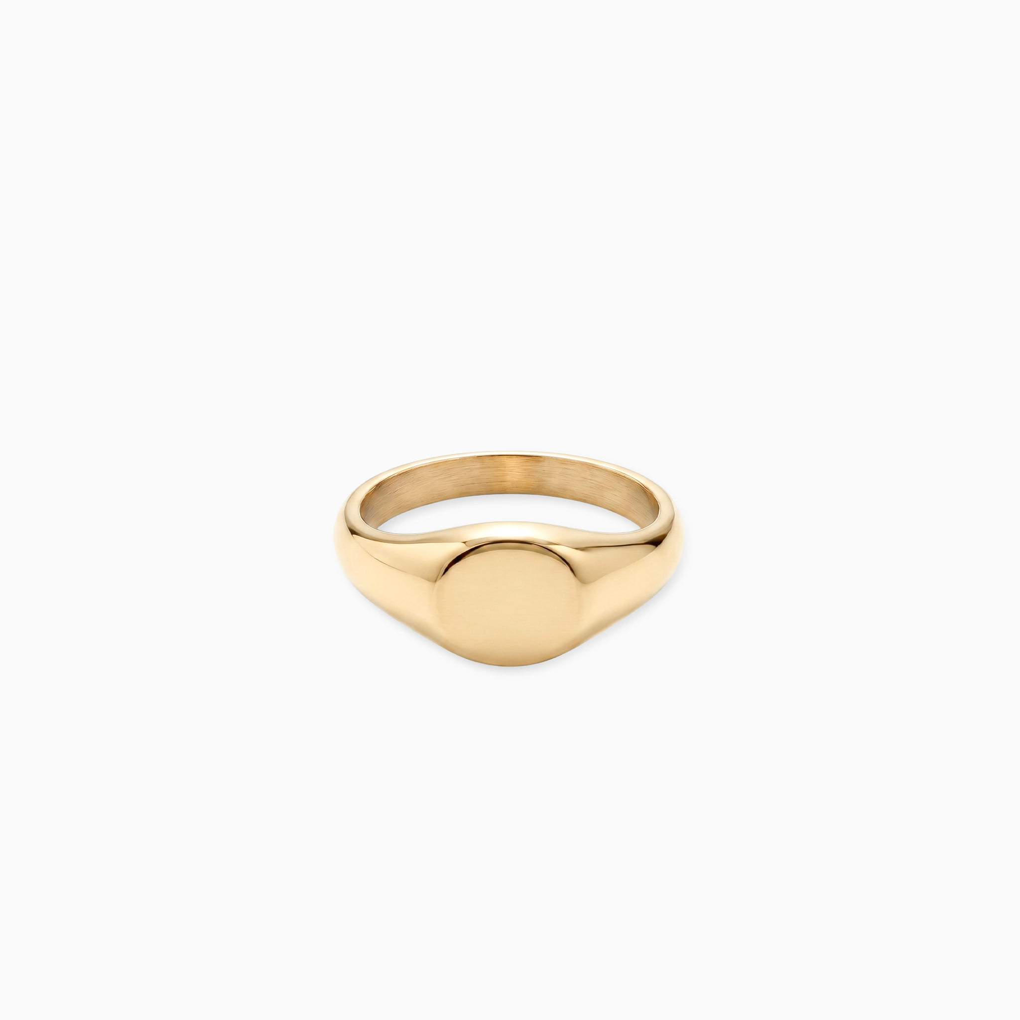 Round signet ring dorée