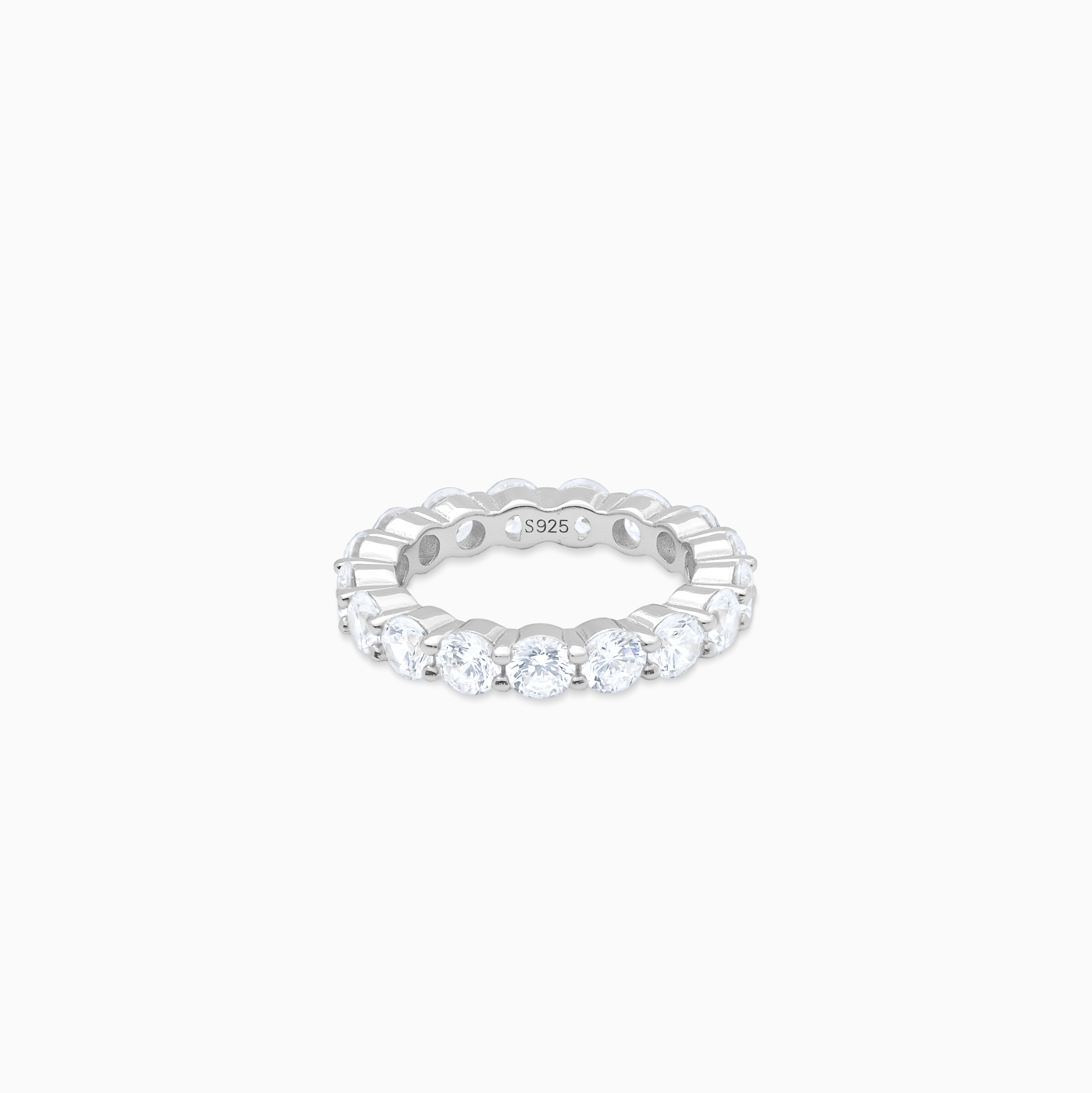 Eternity ring argentée - Blanc