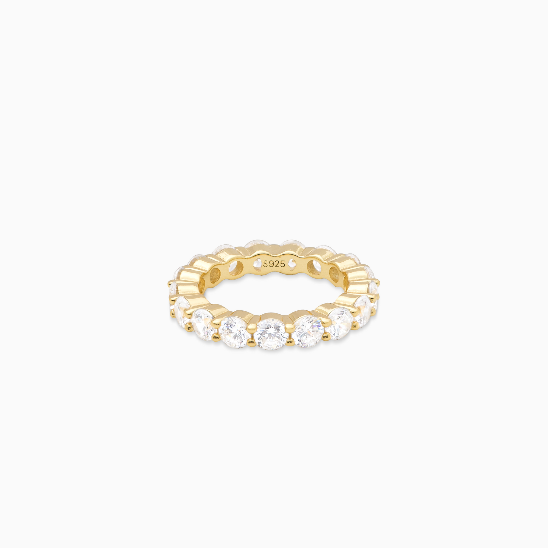 Eternity ring dorée - Blanc