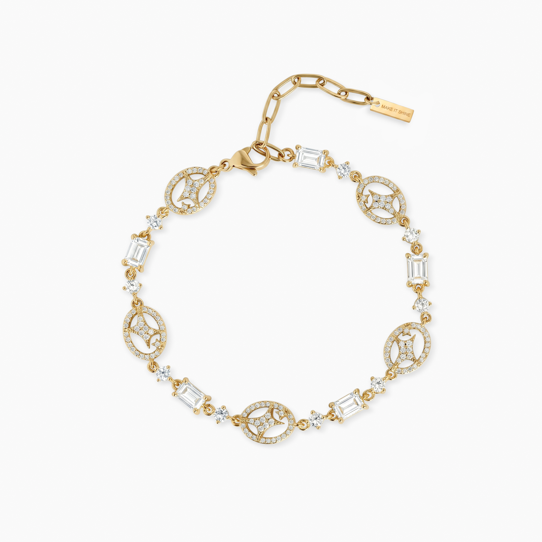 Bracelet Iced signature doré