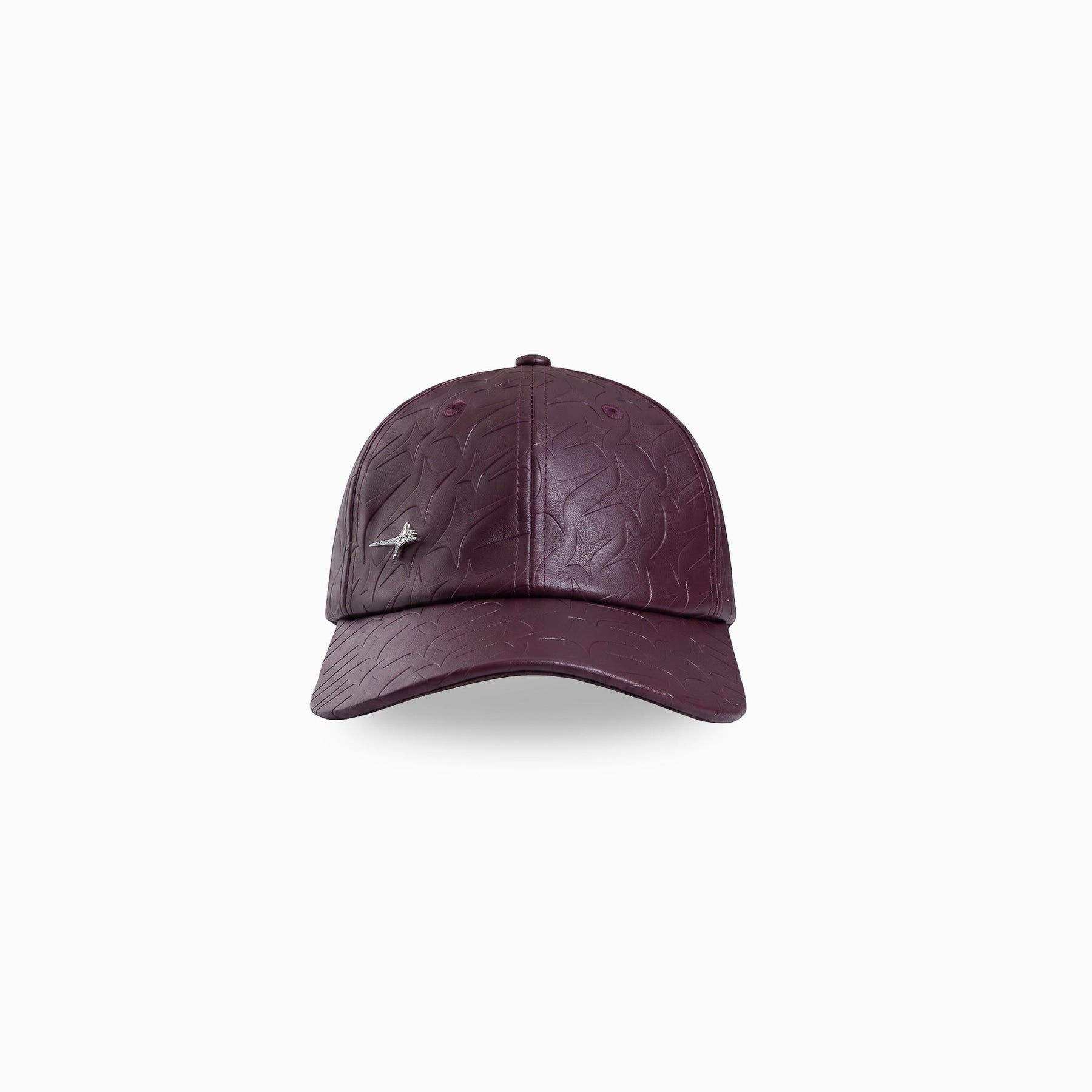 Leather Monogram cap - Bordeaux & Moissanite