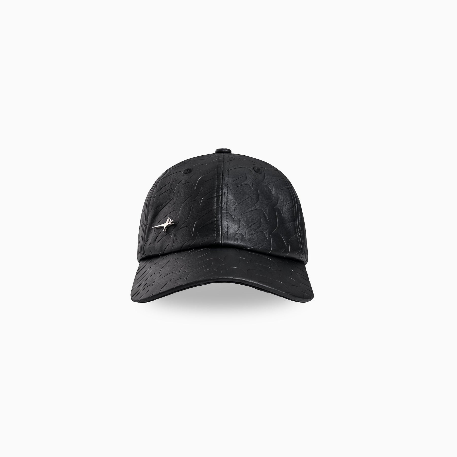 Leather Monogram Cap - Noir