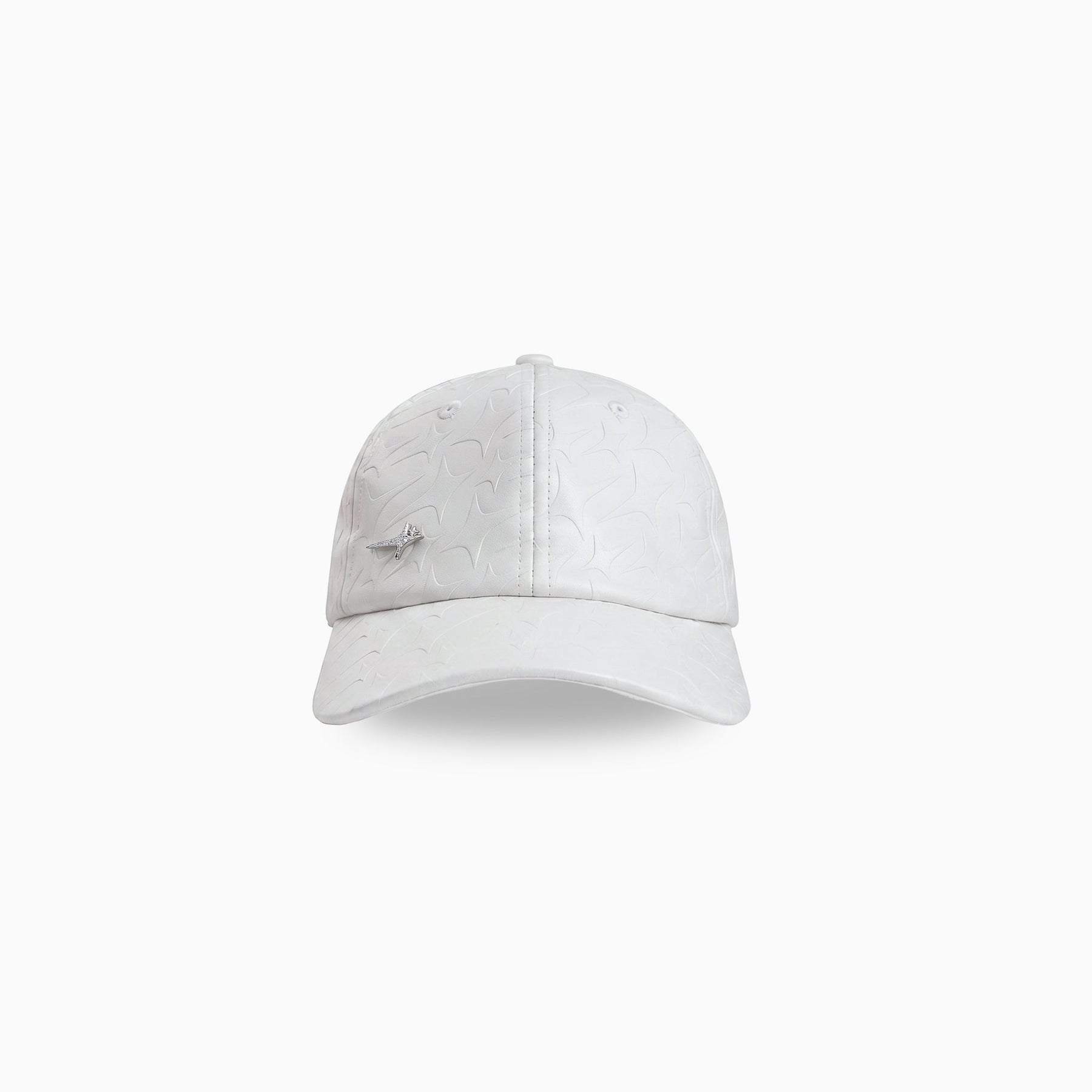 Leather Monogram cap - Blanc & Moissanite