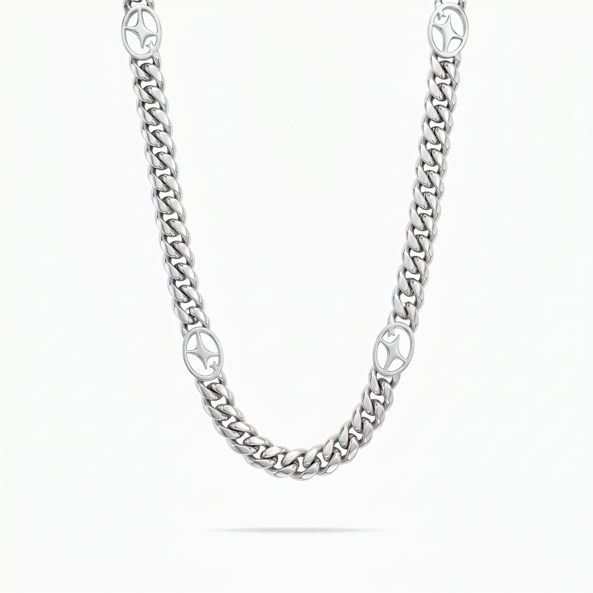 Chaîne Cuban link 8 mm Signature Argentée