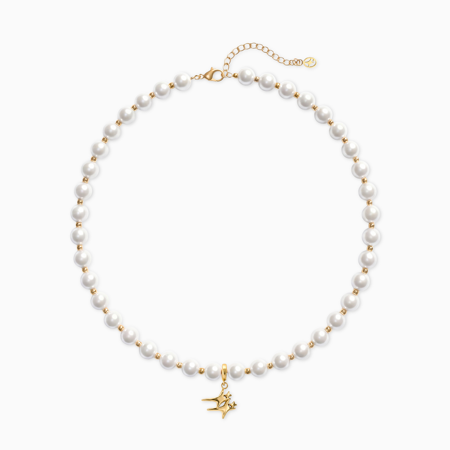 Chaîne Pearl Double Stars Dorée
