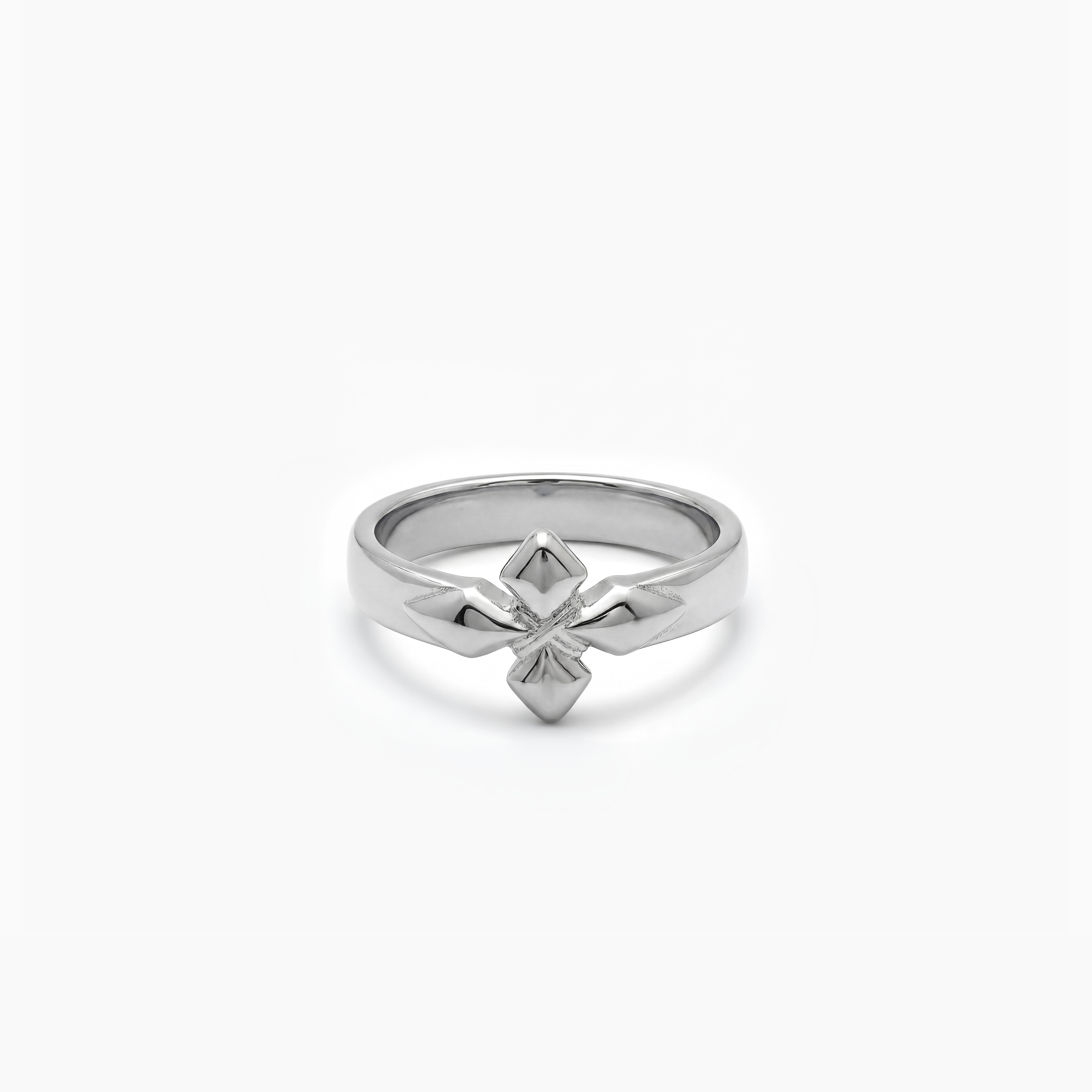 Crossed star ring - Argenté