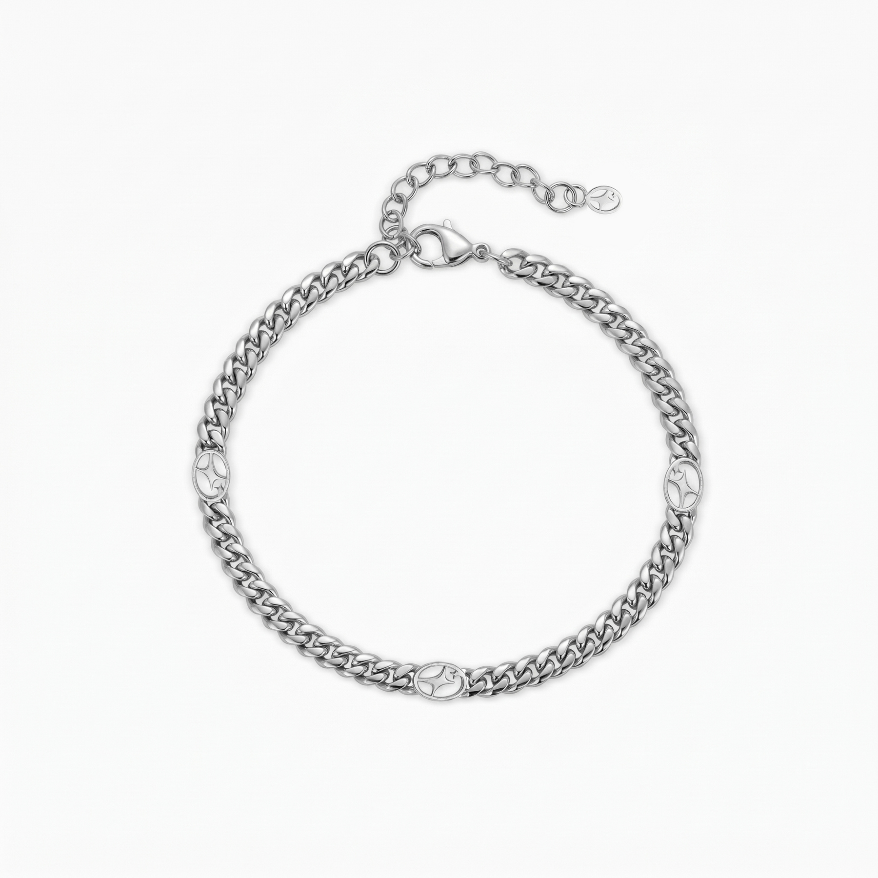 Bracelet Cuban link 4 mm Signature Argenté