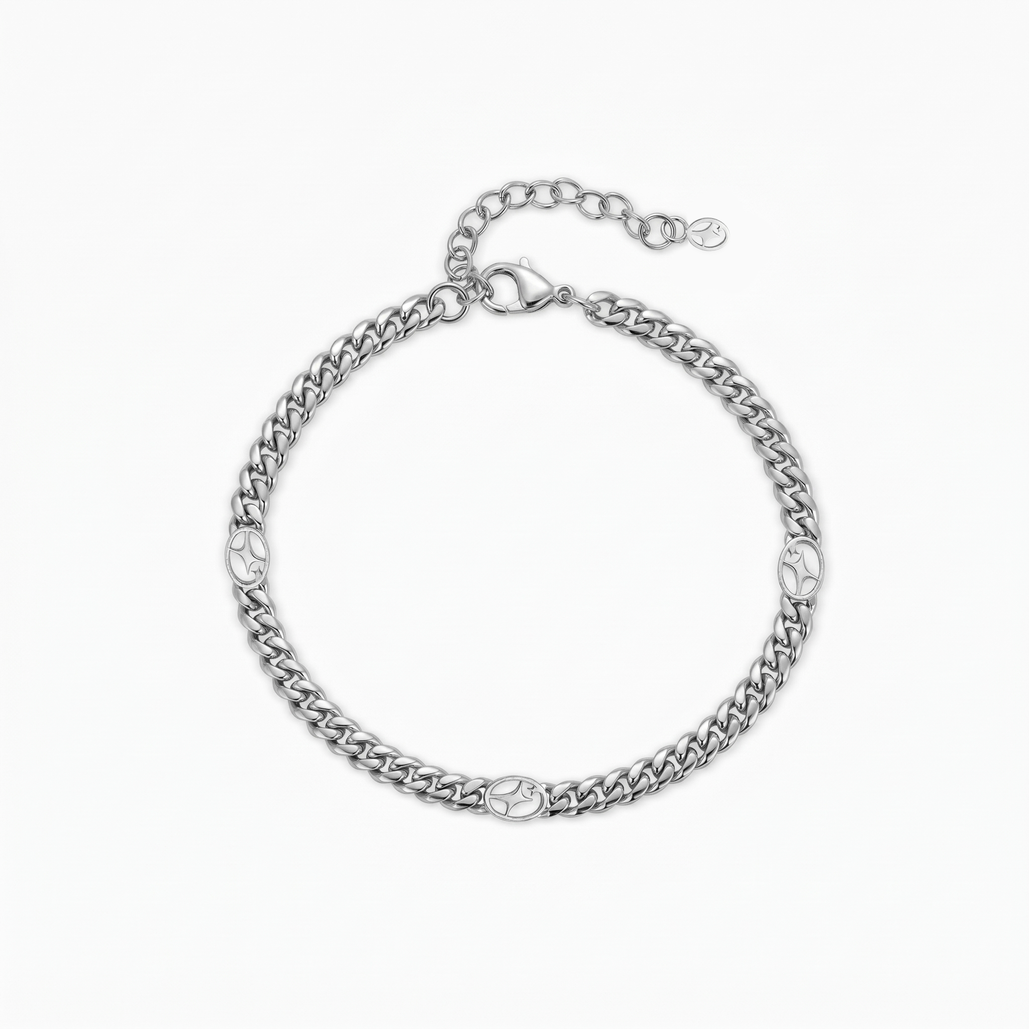 Bracelet Cuban link 4 mm Signature Argenté