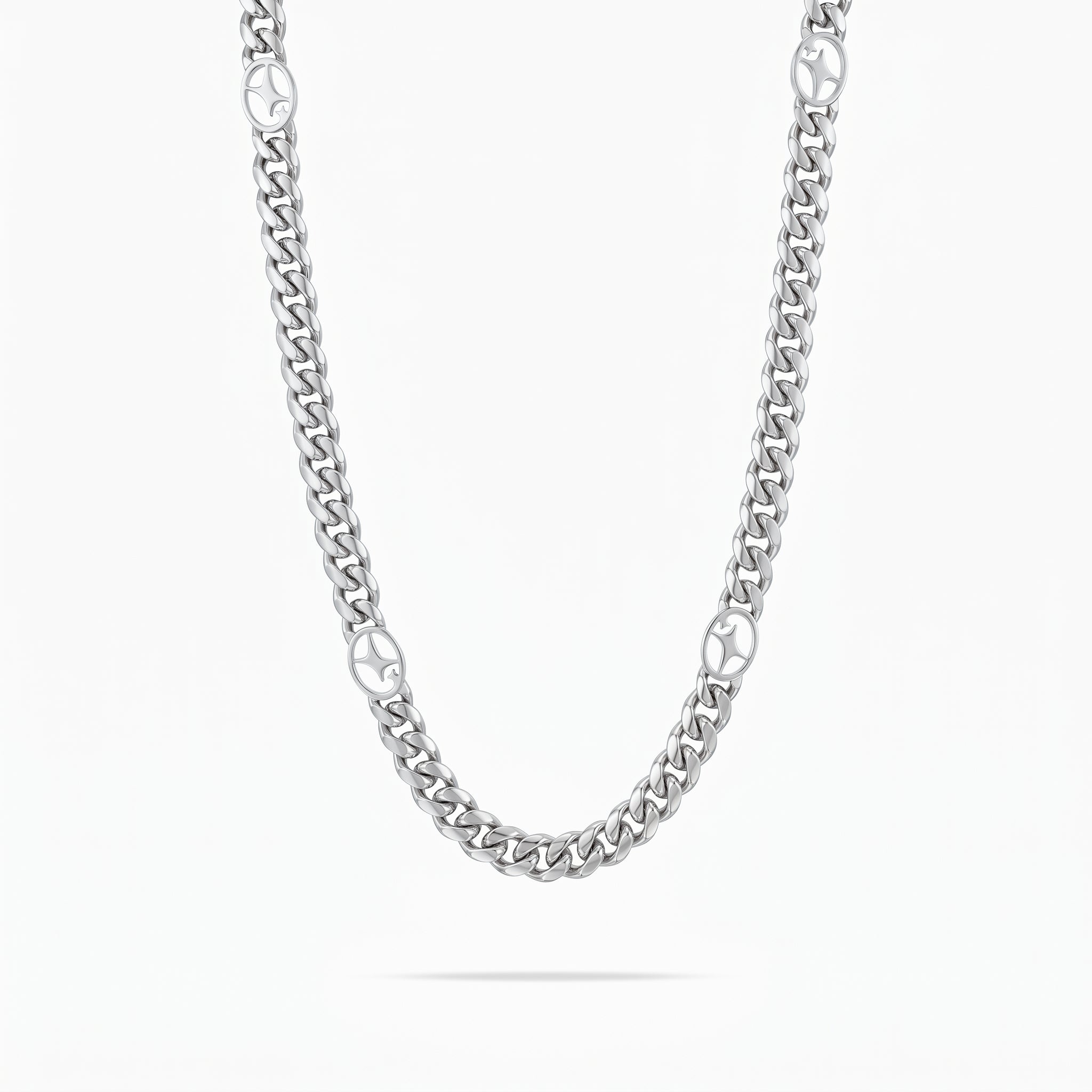 Chaîne Cuban link 6 mm Signature Argentée