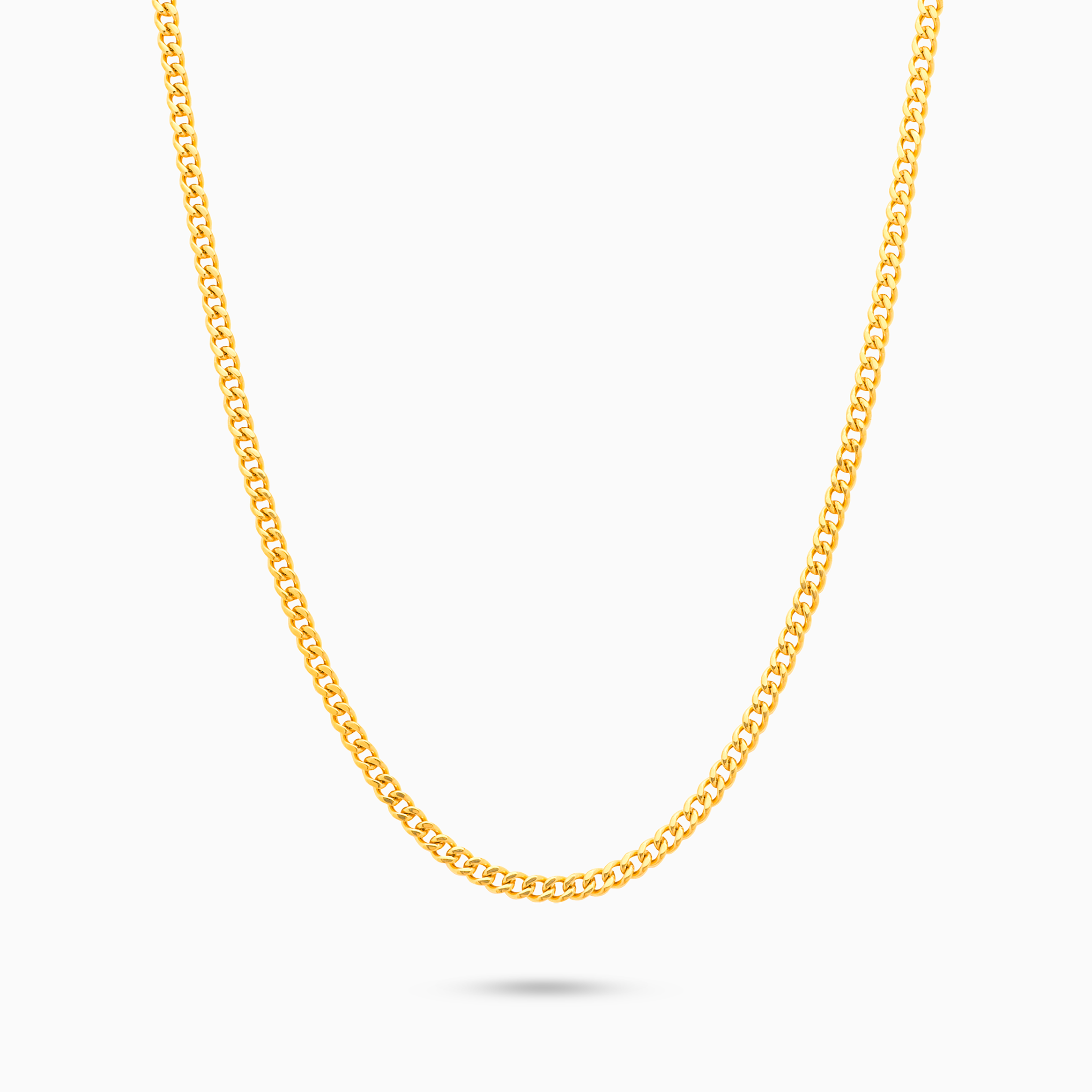 Chaîne Cuban link 2 mm dorée
