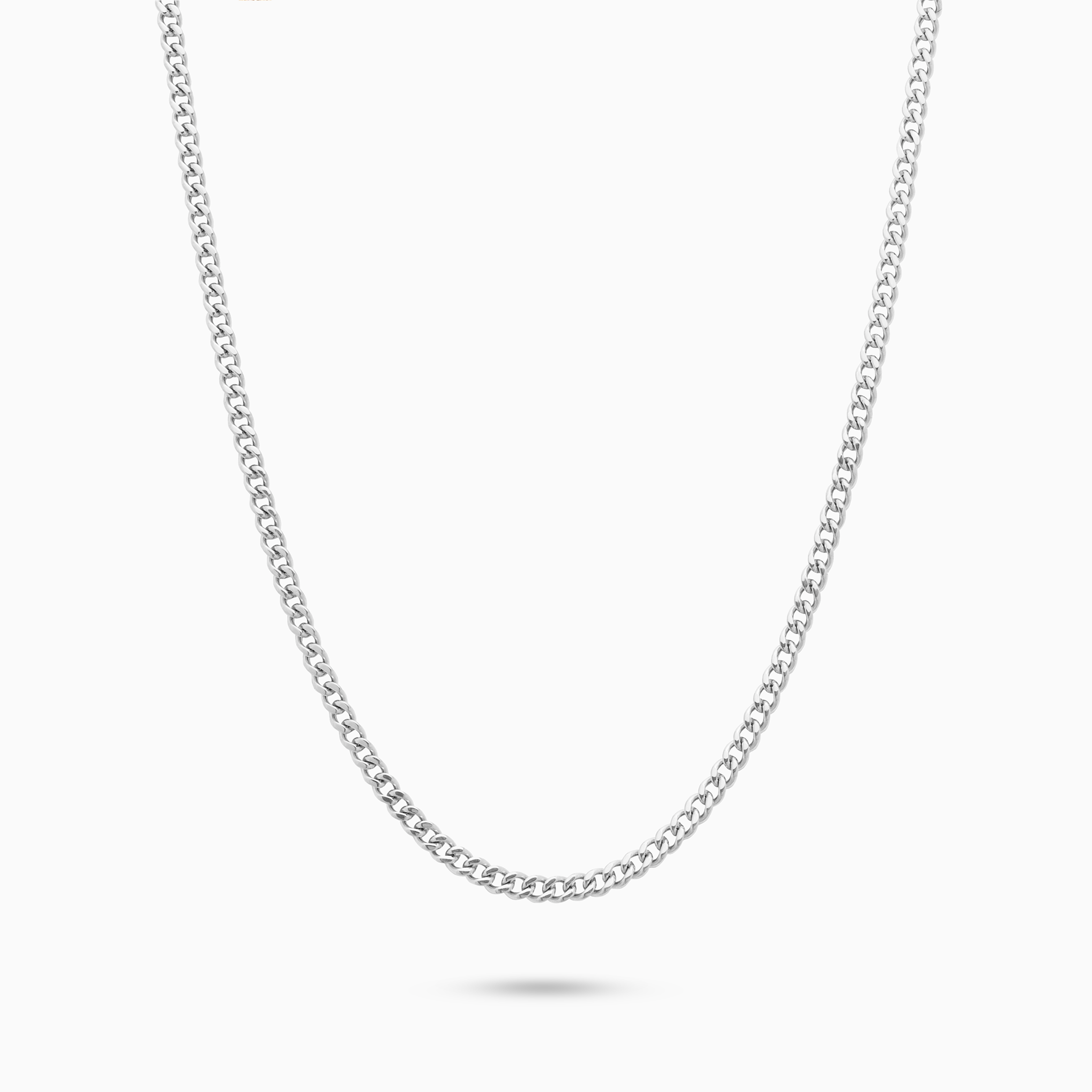Chaîne Cuban link 2 mm argentée
